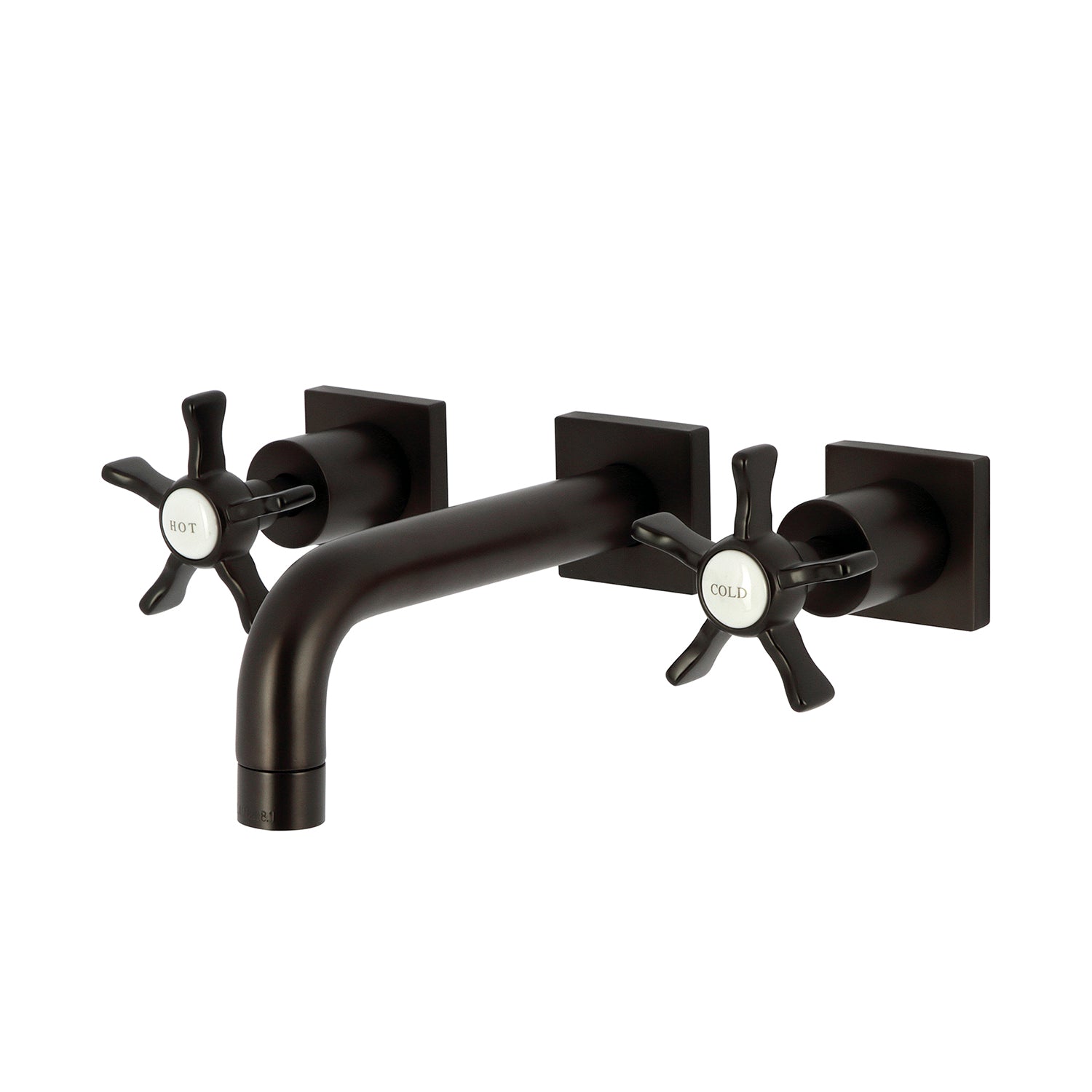 Kingston Sona KS6125NX - Hamilton Double-Handle 3-Hole Wall Mount Bathroom Faucet, Oil Rubbed Bronze