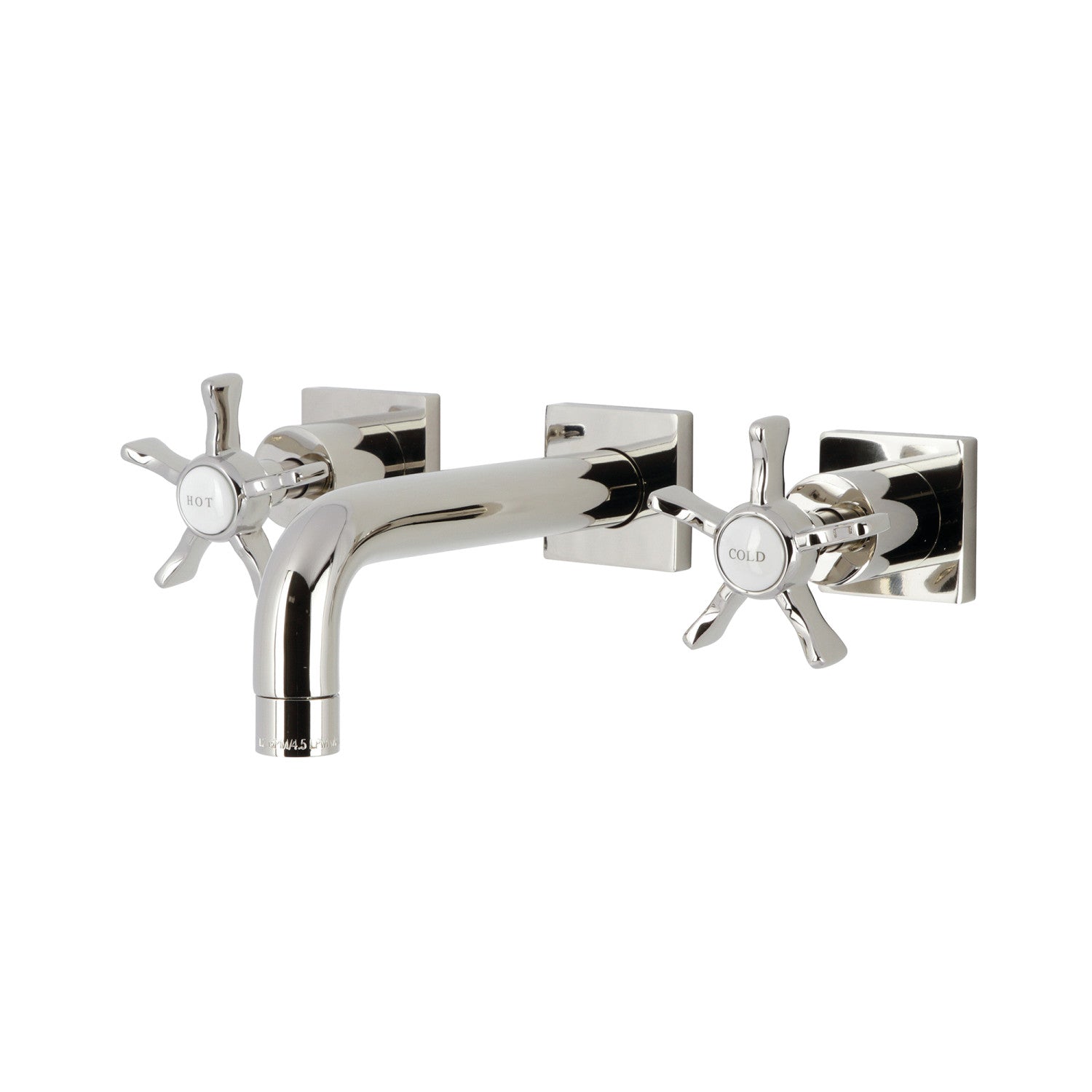 Kingston Sona KS6126NX - Hamilton Double-Handle 3-Hole Wall Mount Bathroom Faucet, Polished Nickel