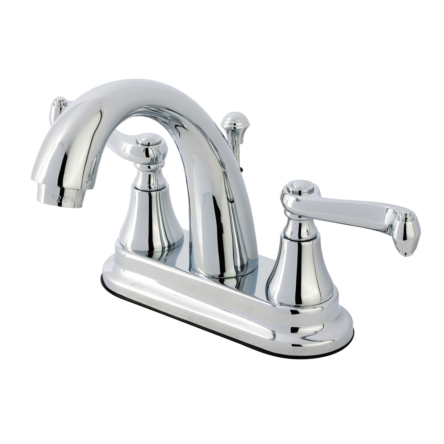 Kingston Tulare KS7611FL - English Vintage Double-Handle 3-Hole Deck Mount 4-Inch Centerset Bathroom Faucet with Brass Pop-Up, Polished Chrome