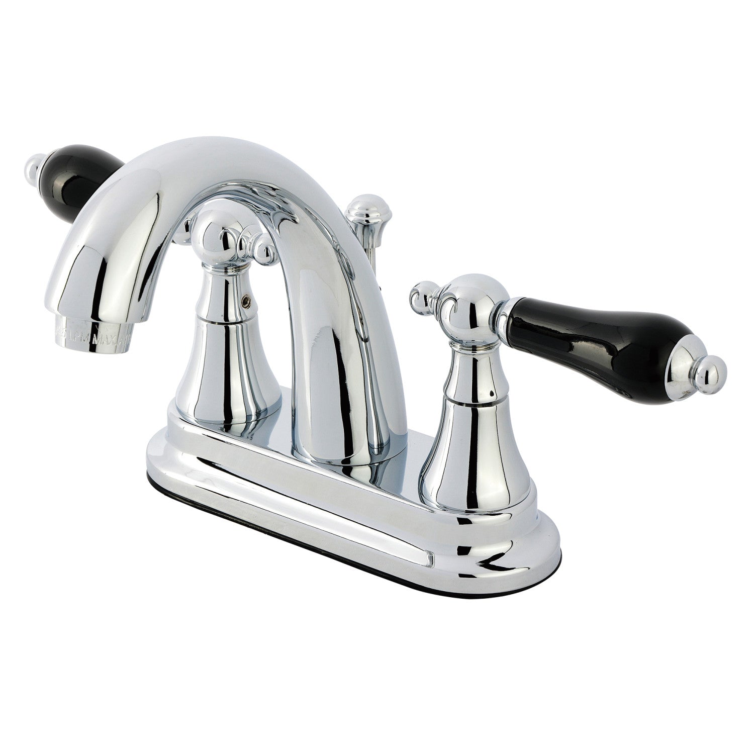 Kingston Heirloom KS7611PKL - Duchess Double-Handle 3-Hole Deck Mount 4-Inch Centerset Bathroom Faucet with Brass Pop-Up, Polished Chrome