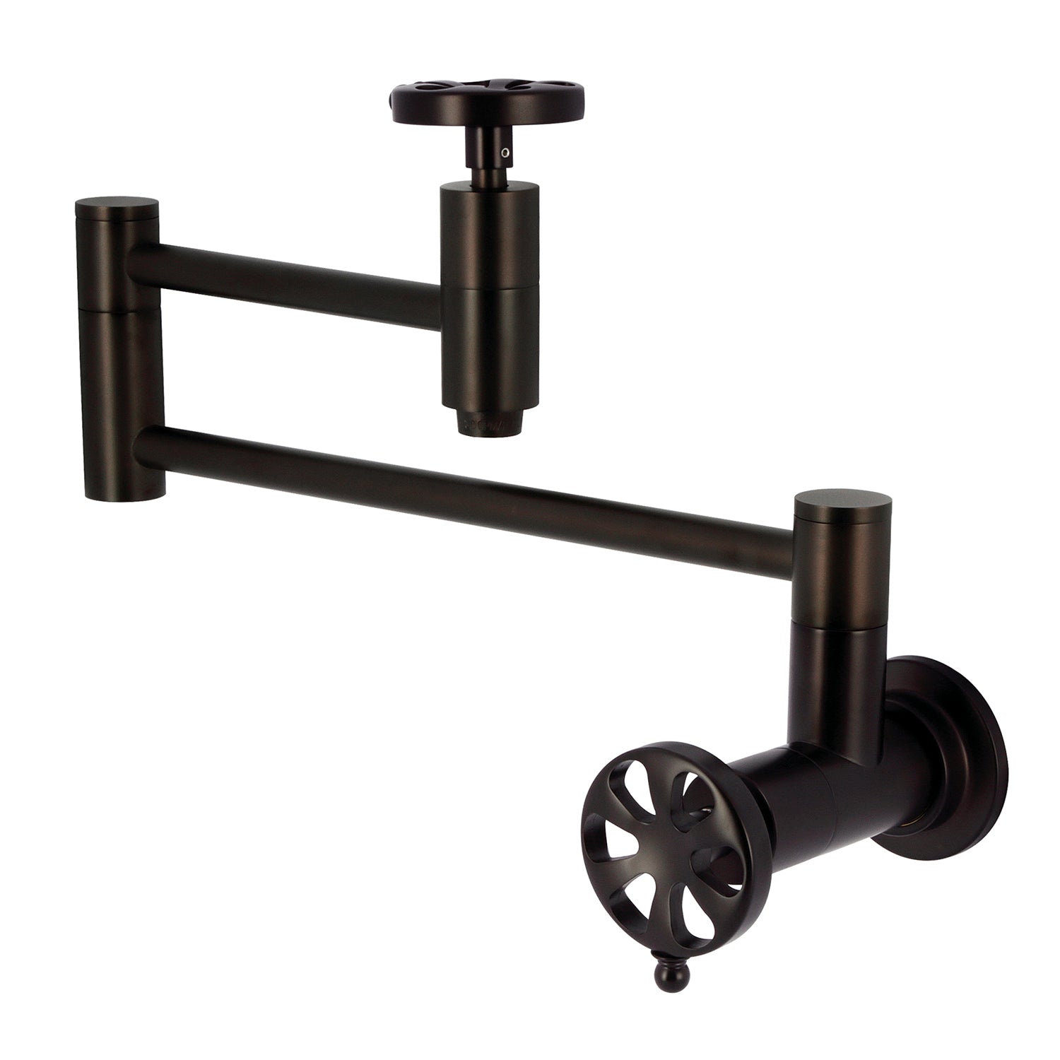 Kingston Sona KS8105RX - Belknap Two-Handle 1-Hole Wall Mount Pot Filler Faucet, Oil Rubbed Bronze