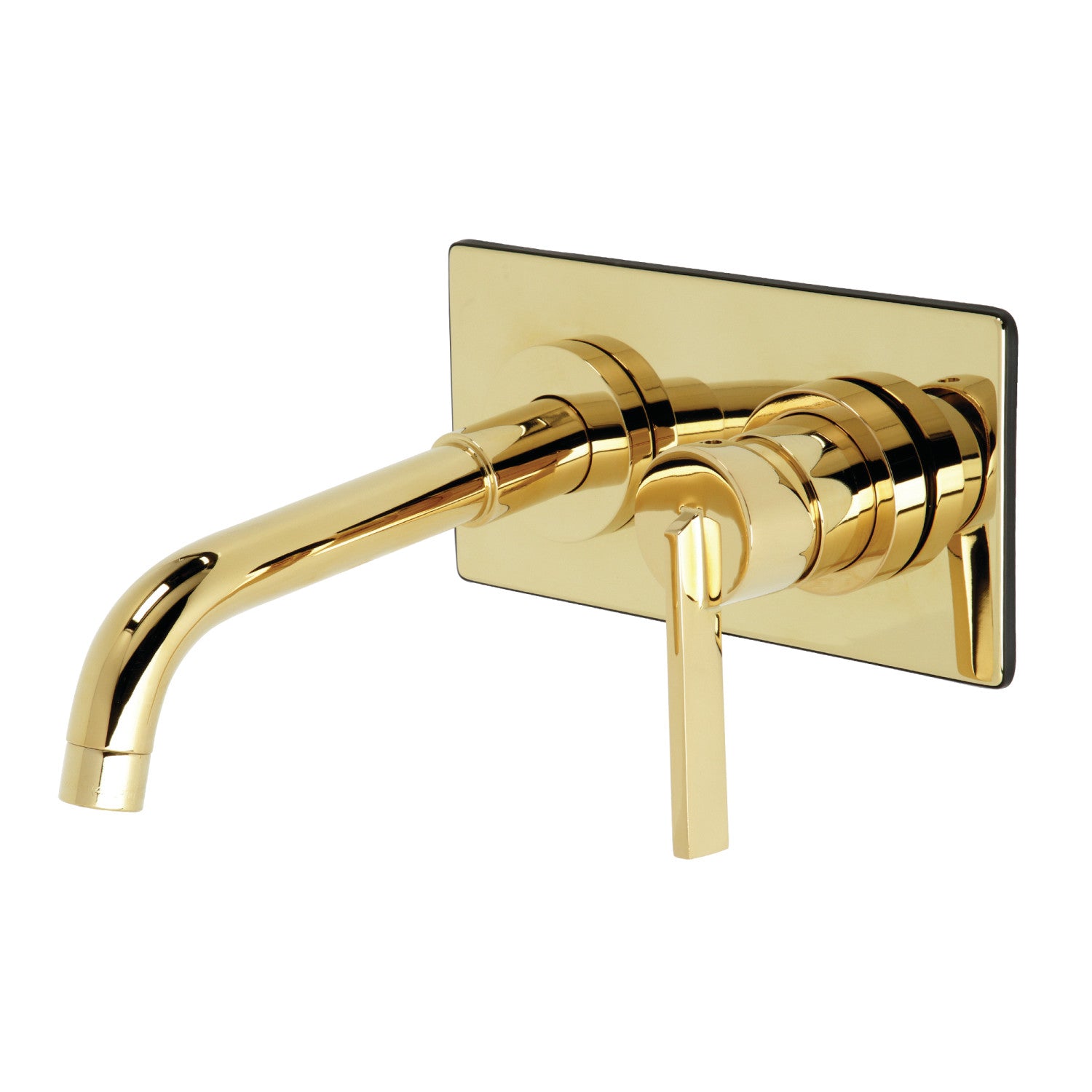 Kingston Sona KS8112CTL - Continental Single-Handle 2-Hole Wall Mount Bathroom Faucet, Polished Brass