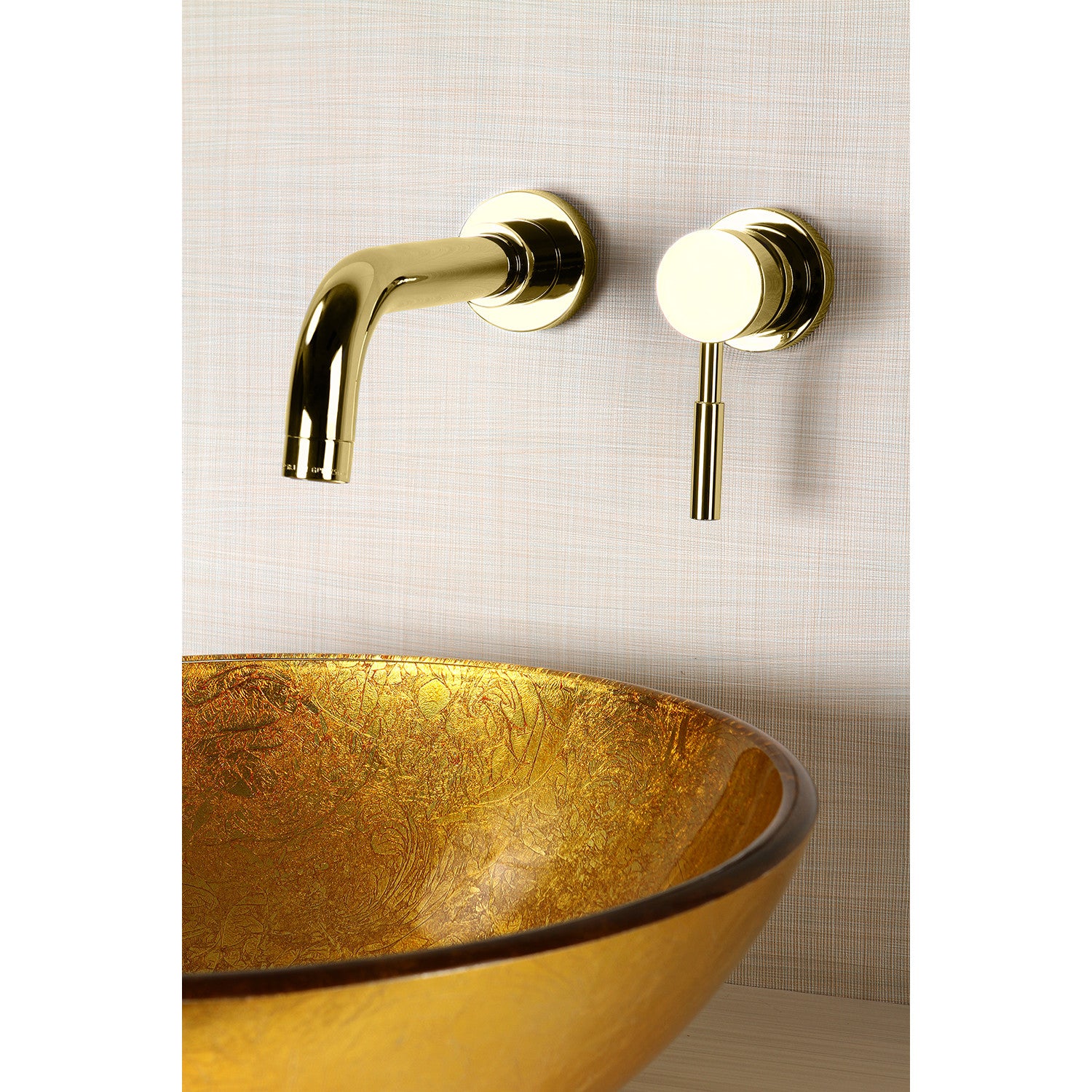 Kingston Sona KS8112DL - Concord Single-Handle 2-Hole Wall Mount Bathroom Faucet, Polished Brass — thumbnail 2