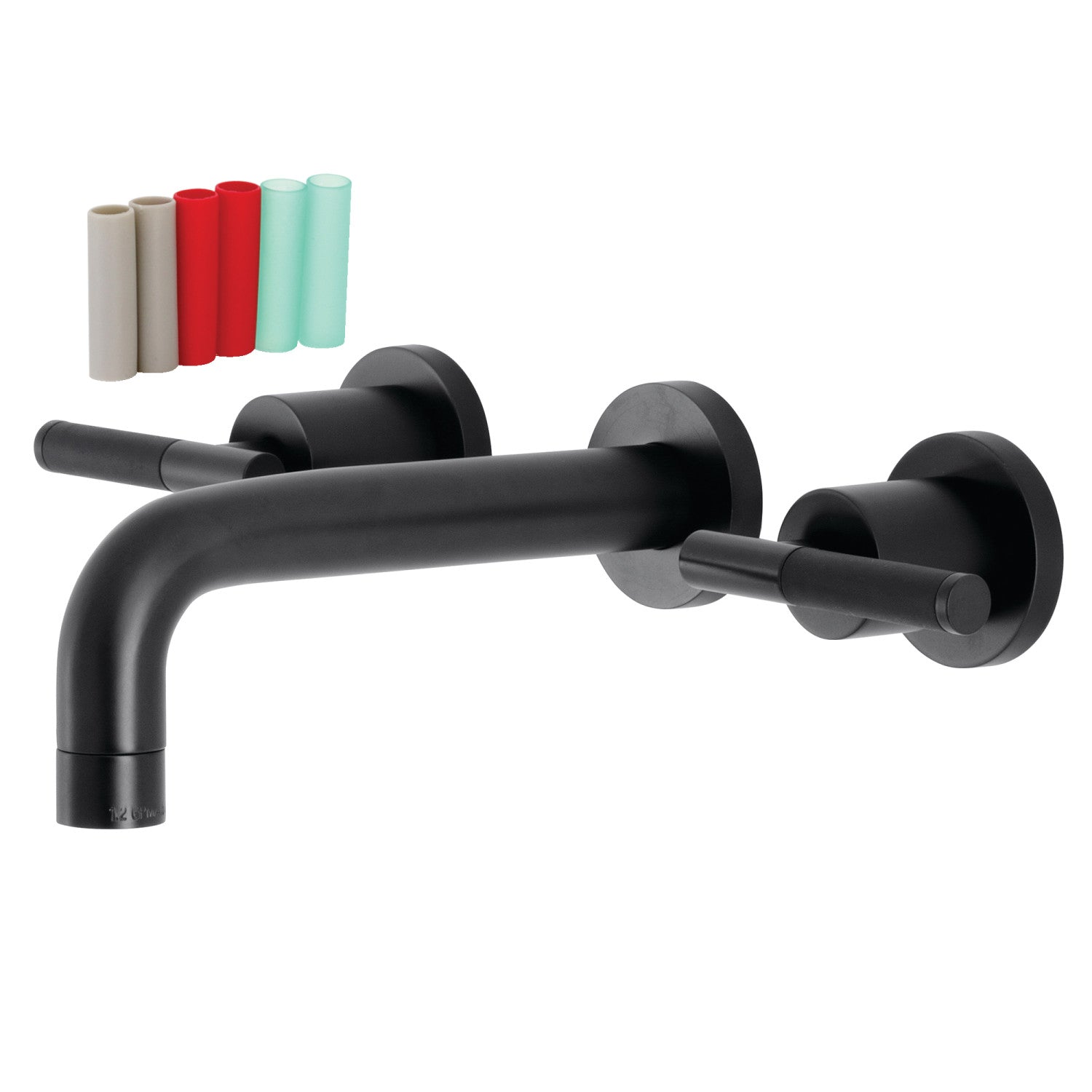 Kingston Sona KS8125CKL - Kaiser Double-Handle 3-Hole Wall Mount Bathroom Faucet, Oil Rubbed Bronze