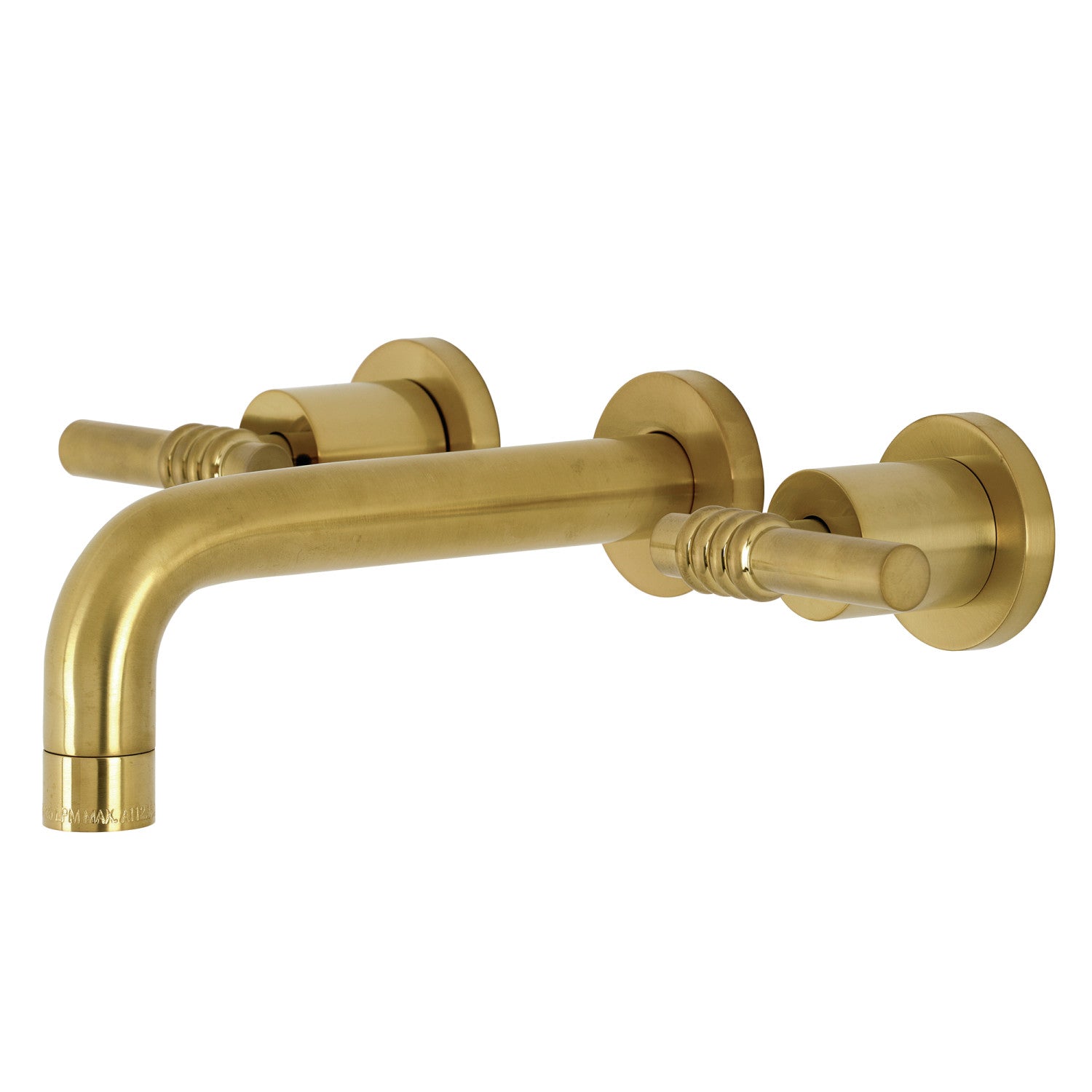Kingston Sona KS8127ML - Milano Double-Handle 3-Hole Wall Mount Bathroom Faucet, Brushed Brass