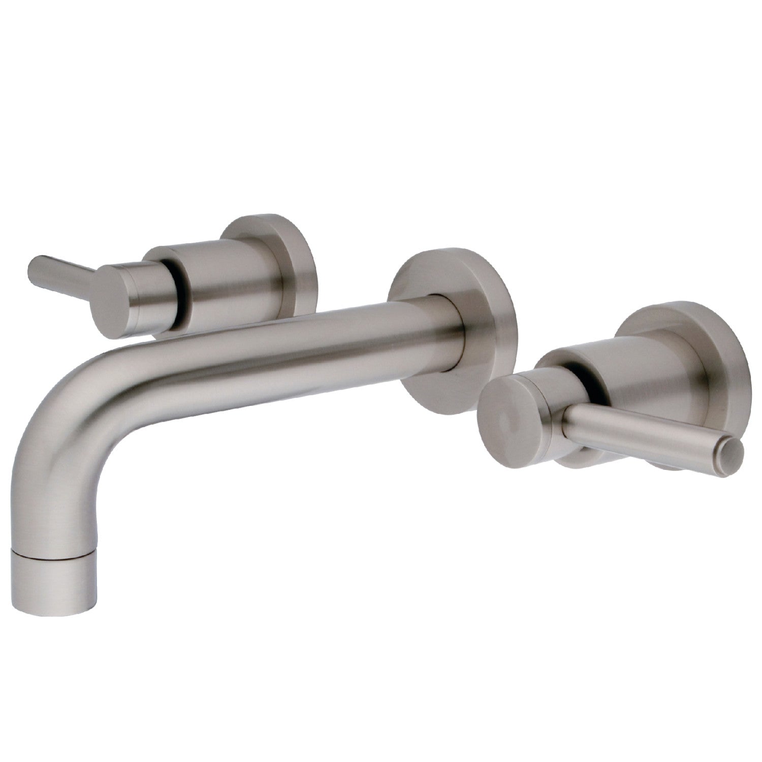 Kingston Sona KS8128DL - Concord Double-Handle 3-Hole Wall Mount Bathroom Faucet, Brushed Nickel
