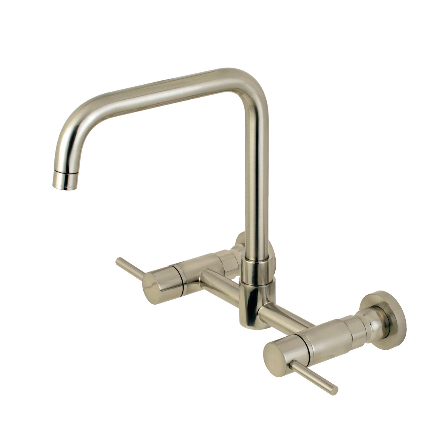 Kingston Sona KS8168DL - Concord Two-Handle 2-Hole Wall Mount Bridge Kitchen Faucet, Brushed Nickel