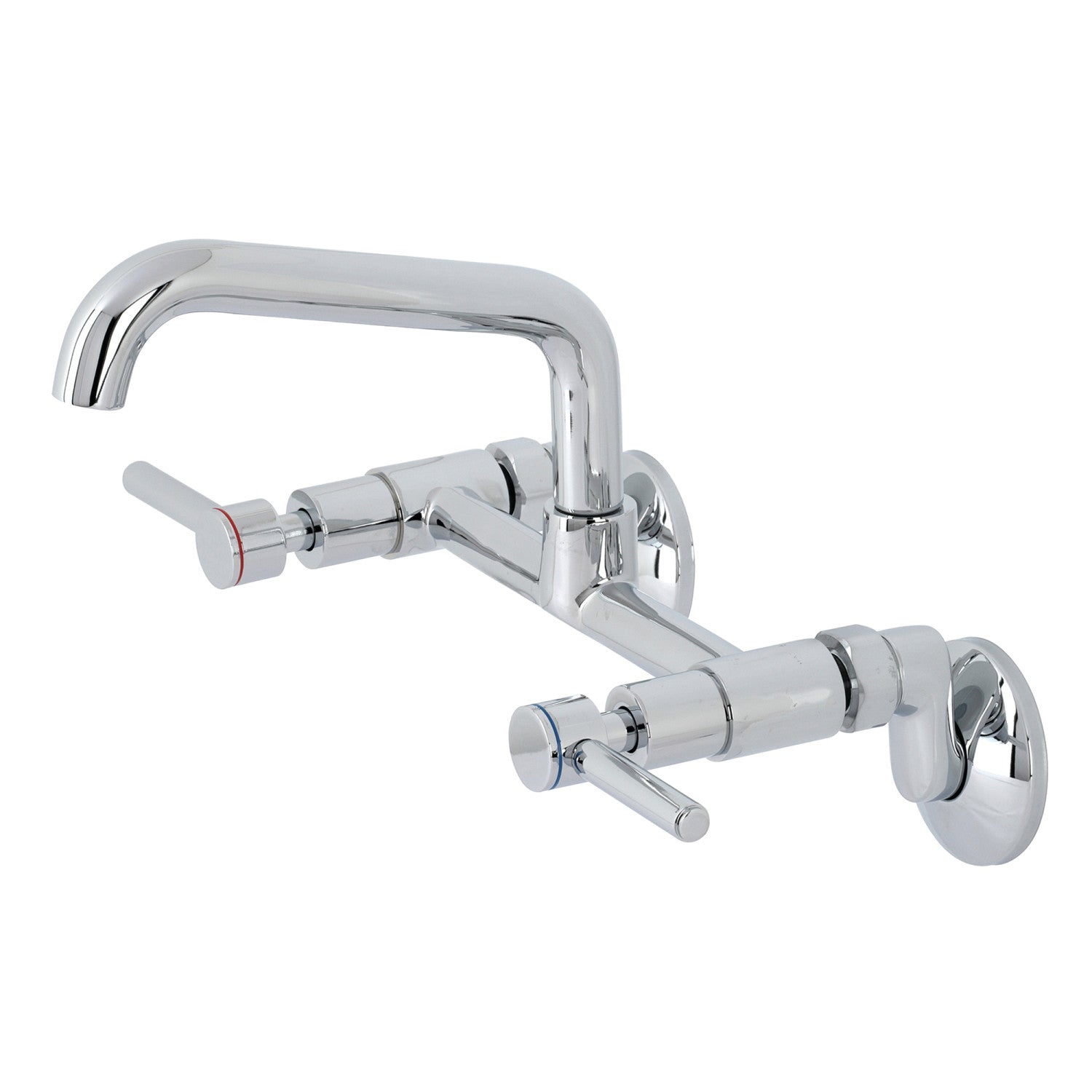 Kingston Sona KS823C - Concord Two-Handle 2-Hole Wall Mount Bridge Kitchen Faucet, Polished Chrome