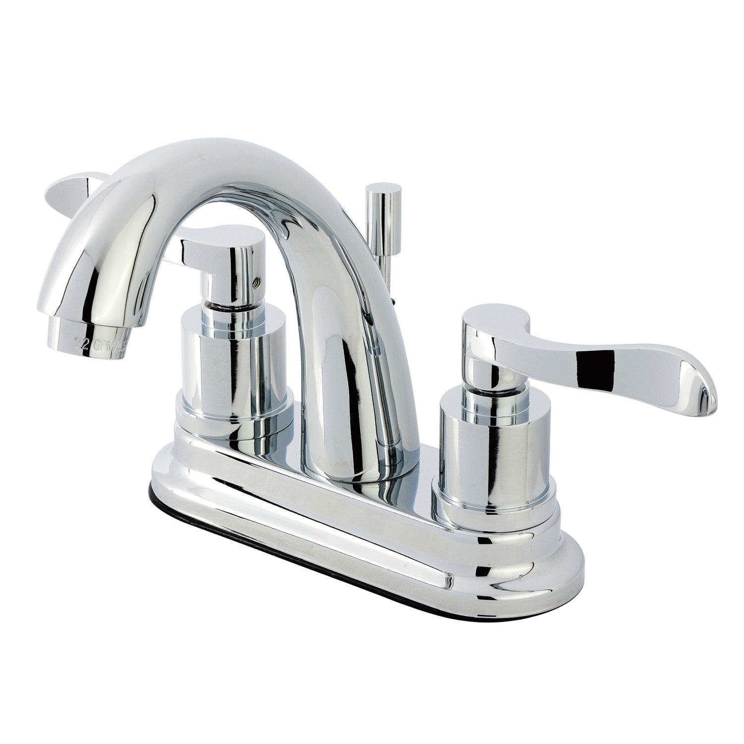 Kingston Tulare KS8611DFLDouble-Handle 3-Hole Deck Mount 4-Inch Centerset Bathroom Faucet with Brass Pop-Up, Polished Chrome