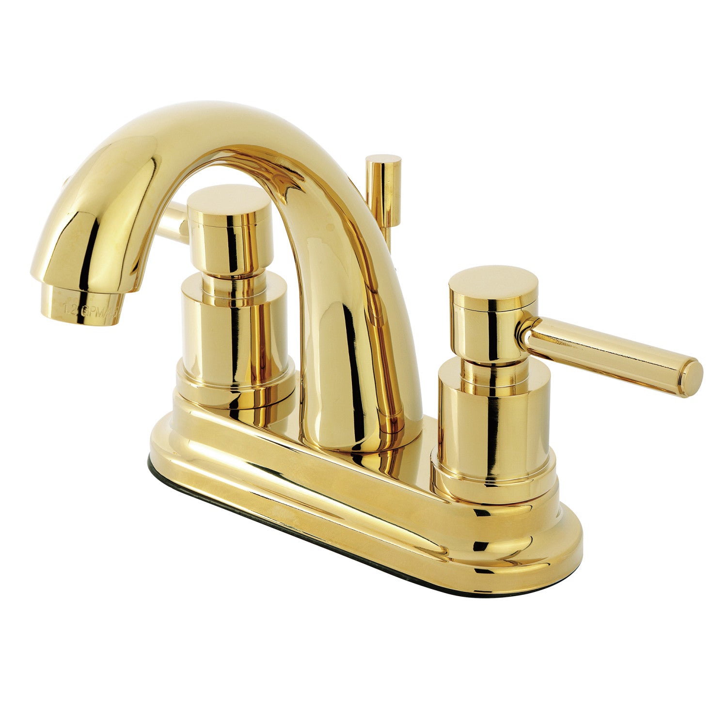 Kingston Tulare KS8612DL - Concord Double-Handle 3-Hole Deck Mount 4-Inch Centerset Bathroom Faucet with Brass Pop-Up, Polished Brass