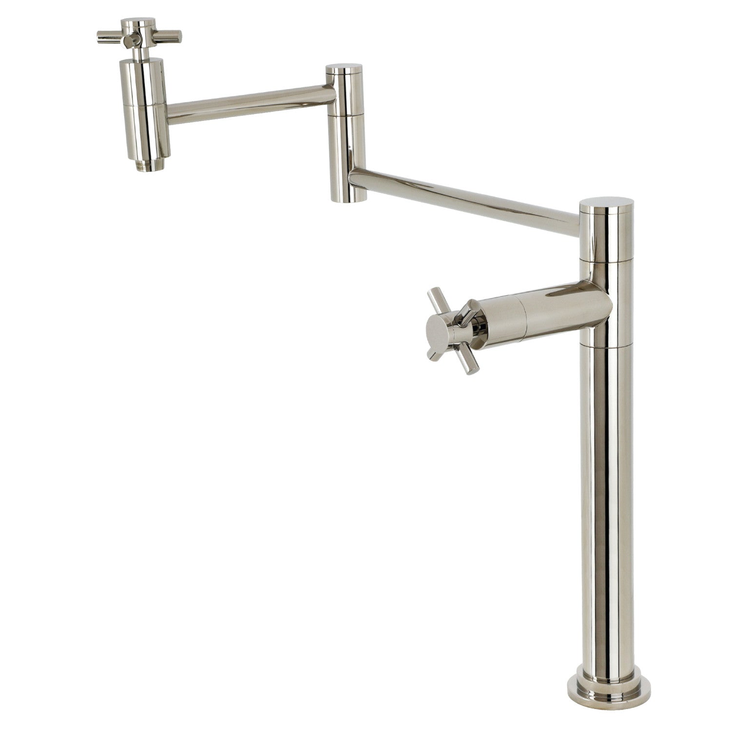 Kingston Sona KS8706DX - Concord Two-Handle 1-Hole Deck Mount Pot Filler Faucet, Polished Nickel