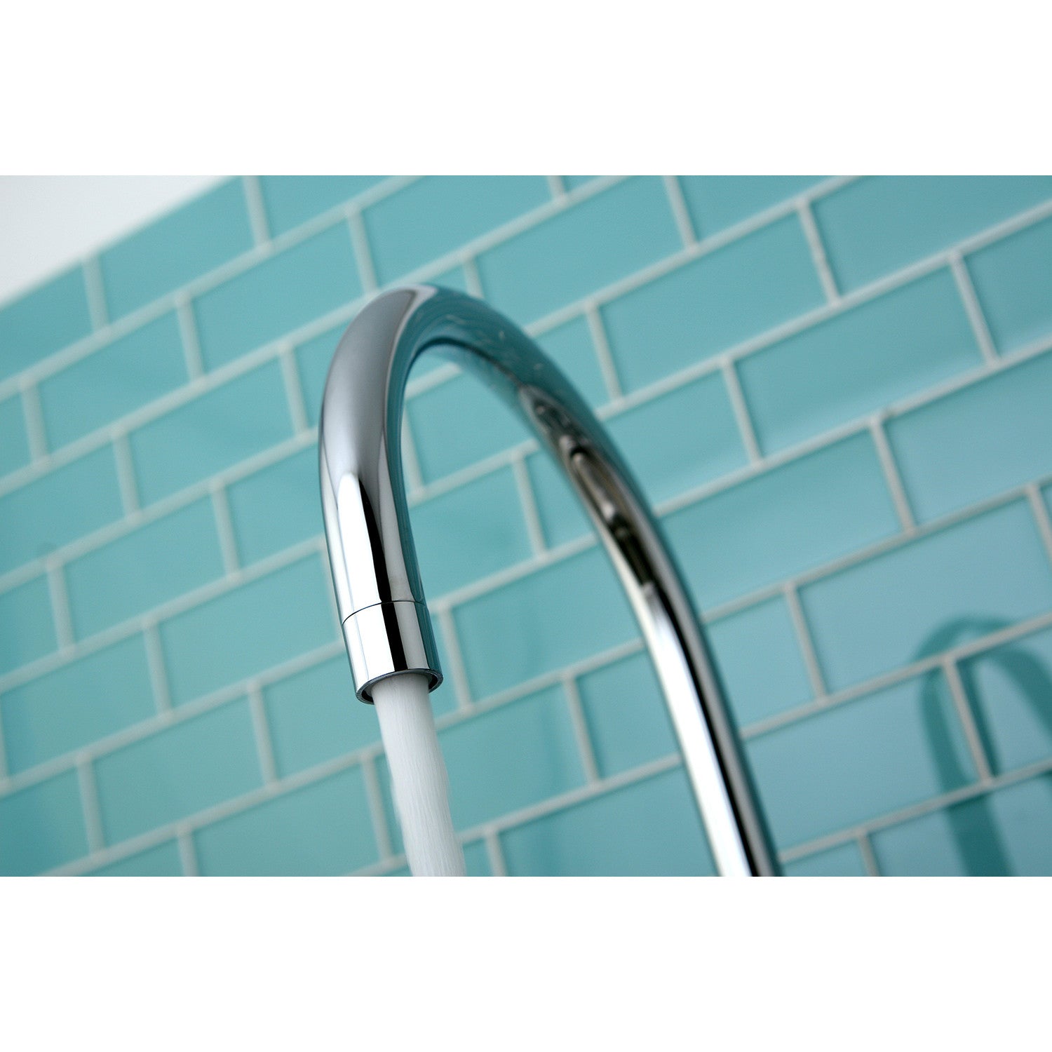 Kingston Tulare KS8721ZX - Millennium Double-Handle 4-Hole Widespread Kitchen Faucet with Plastic Sprayer, Polished Chrome — thumbnail 3