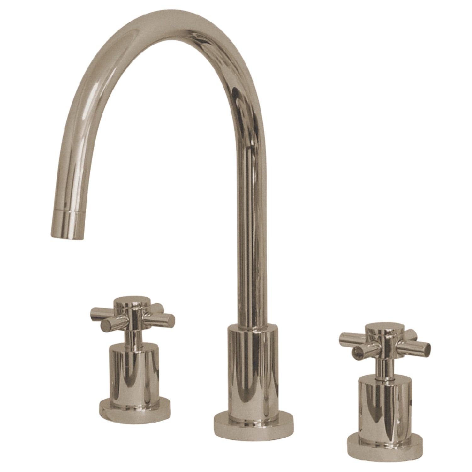 Kingston Sona KS8726DXLS - Concord Double-Handle 3-Hole Widespread Kitchen Faucet, Polished Nickel