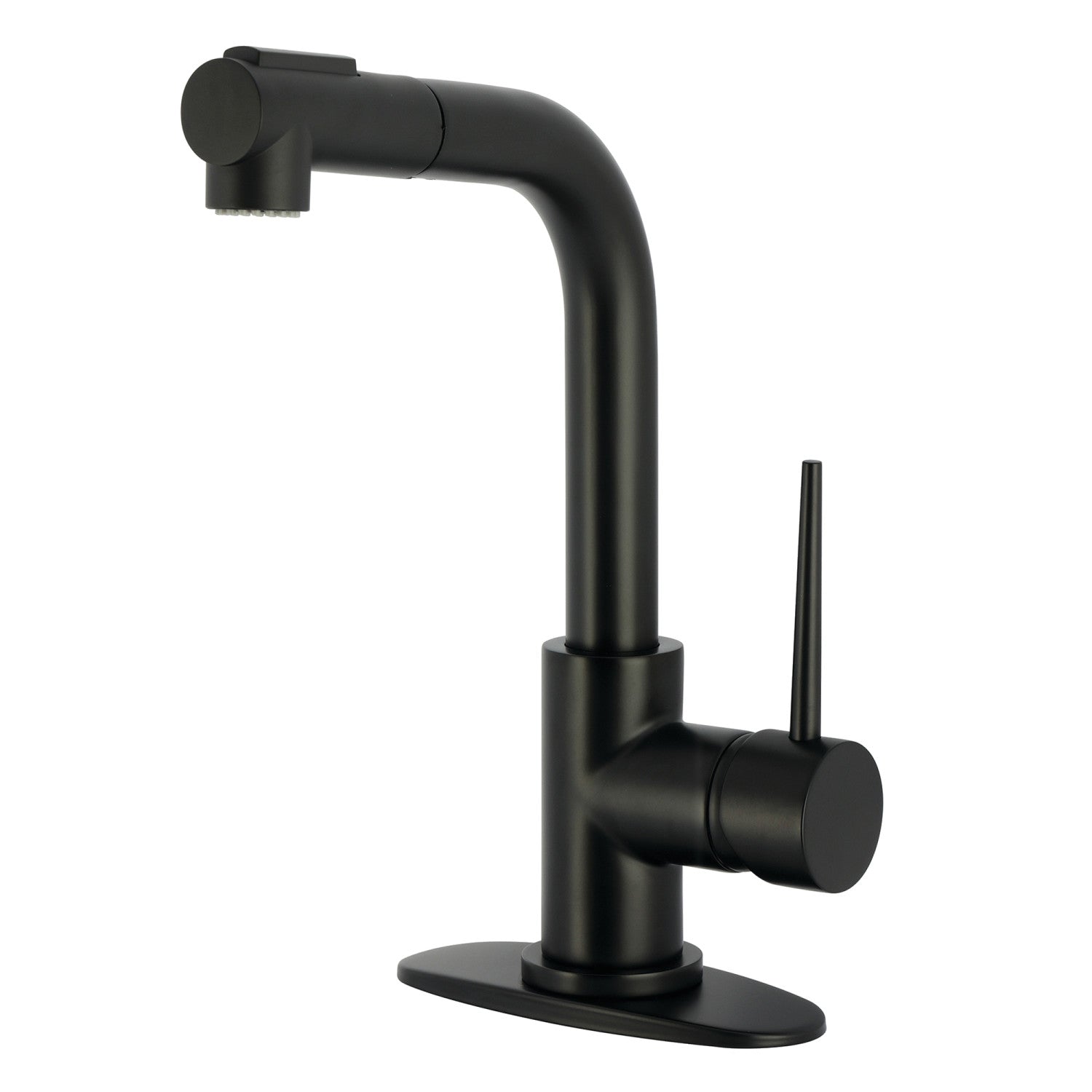 Kingston Sona LS2410NYL - New York Single-Handle 1-Hole Deck Mount Pull-Out Sprayer Bar Faucet, Matte Black