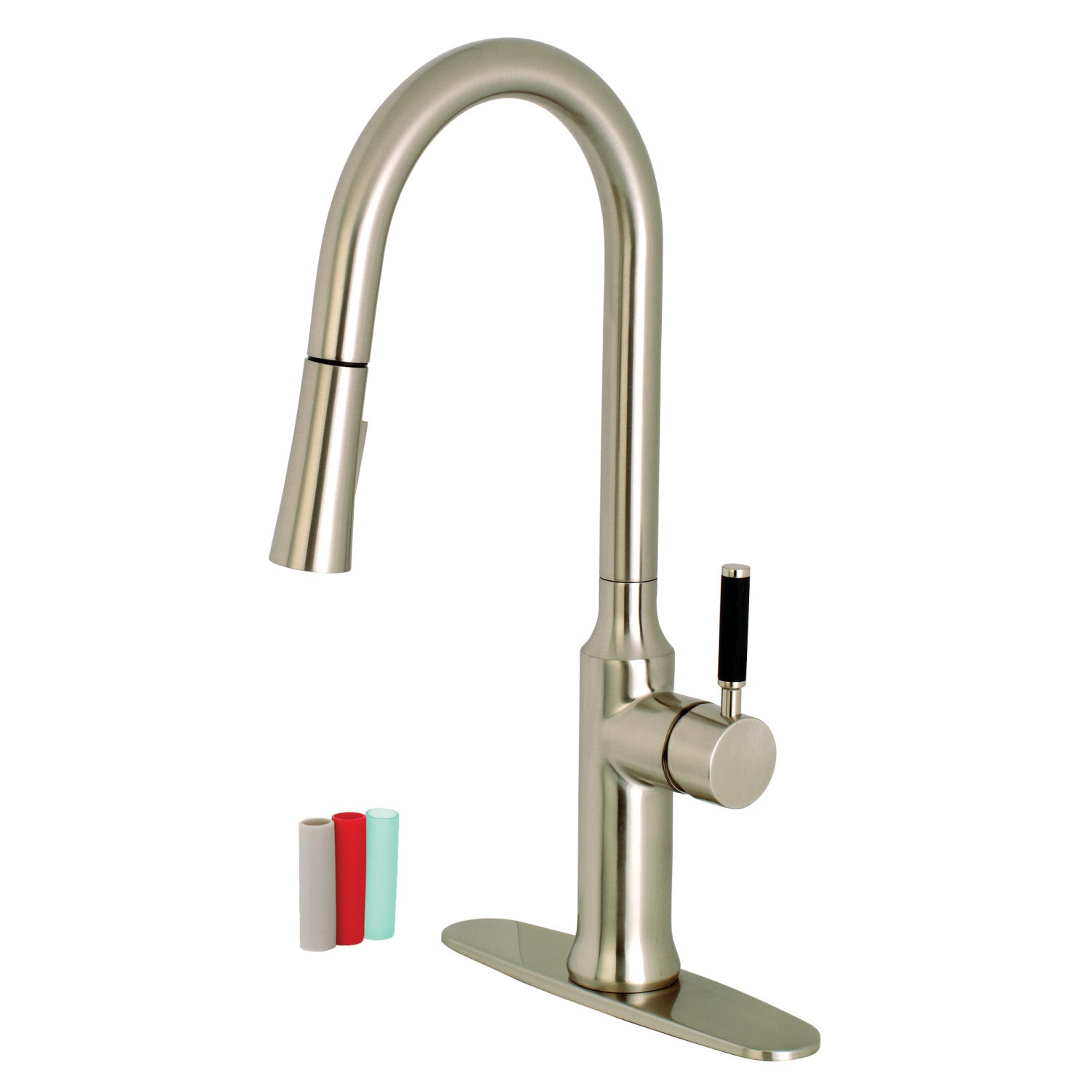 Kingston Sona LS2728DKL - Kaiser Single-Handle Pull-Down Kitchen Faucet, Brushed Nickel