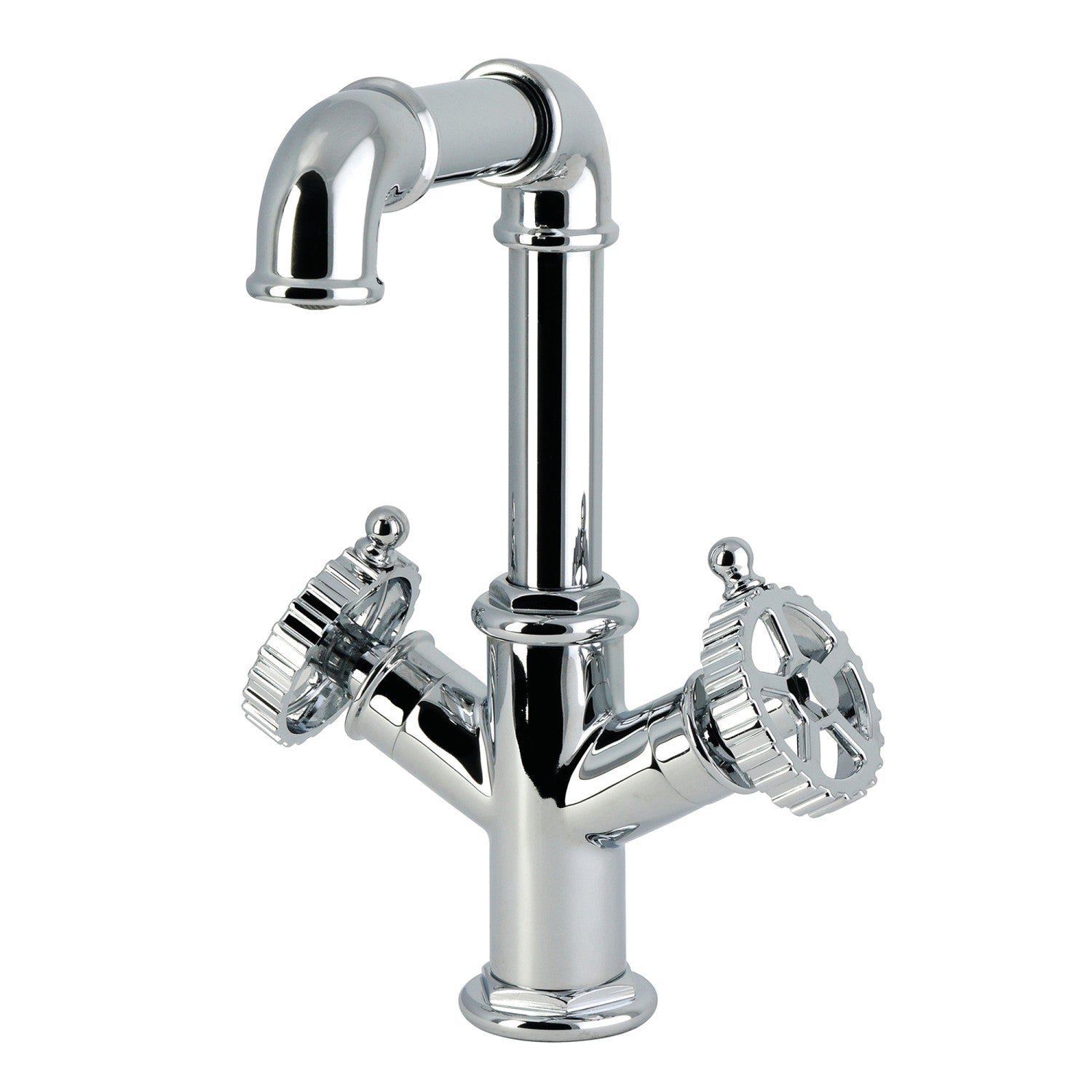 Kingston Fuller LS6301CG Two-Handle 1-Hole Bathroom Faucet with Push Pop-Up Drain, Polished Chrome