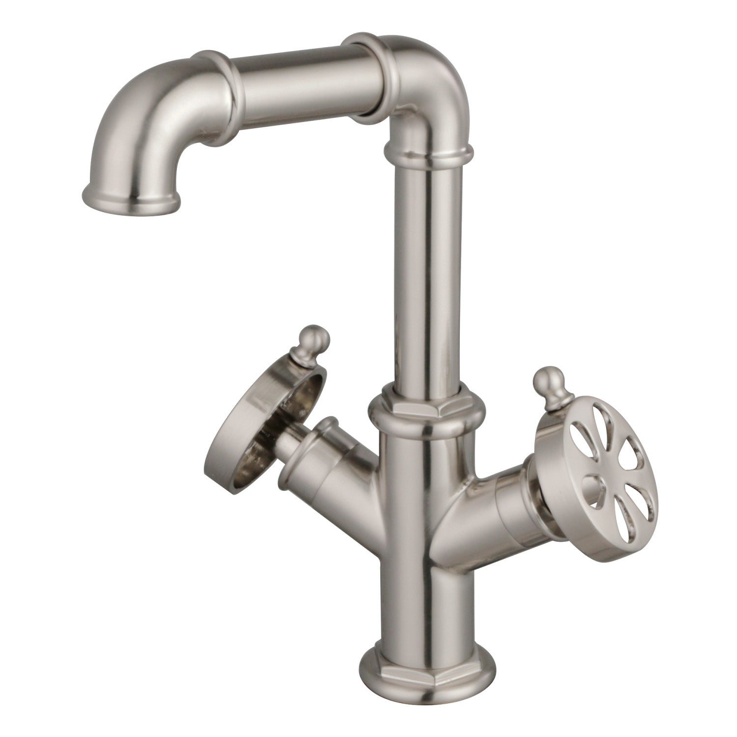 Kingston Sona LS6308RX - Belknap Two-Handle 1-Hole Bathroom Faucet with Push Pop-Up Drain, Brushed Nickel