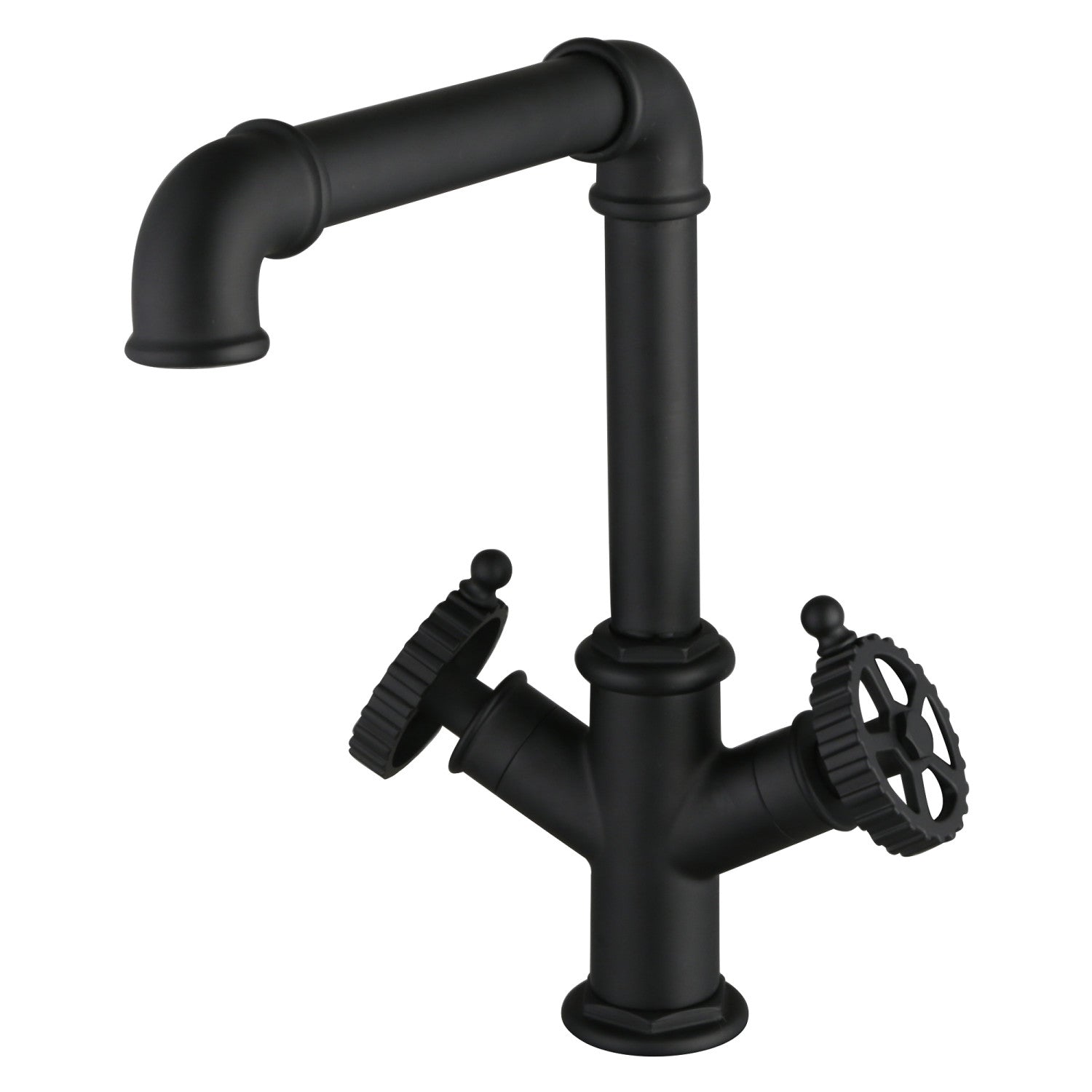 Kingston Sona LS6500CG - Fuller Two-Handle 1-Hole Kitchen Faucet, Matte Black