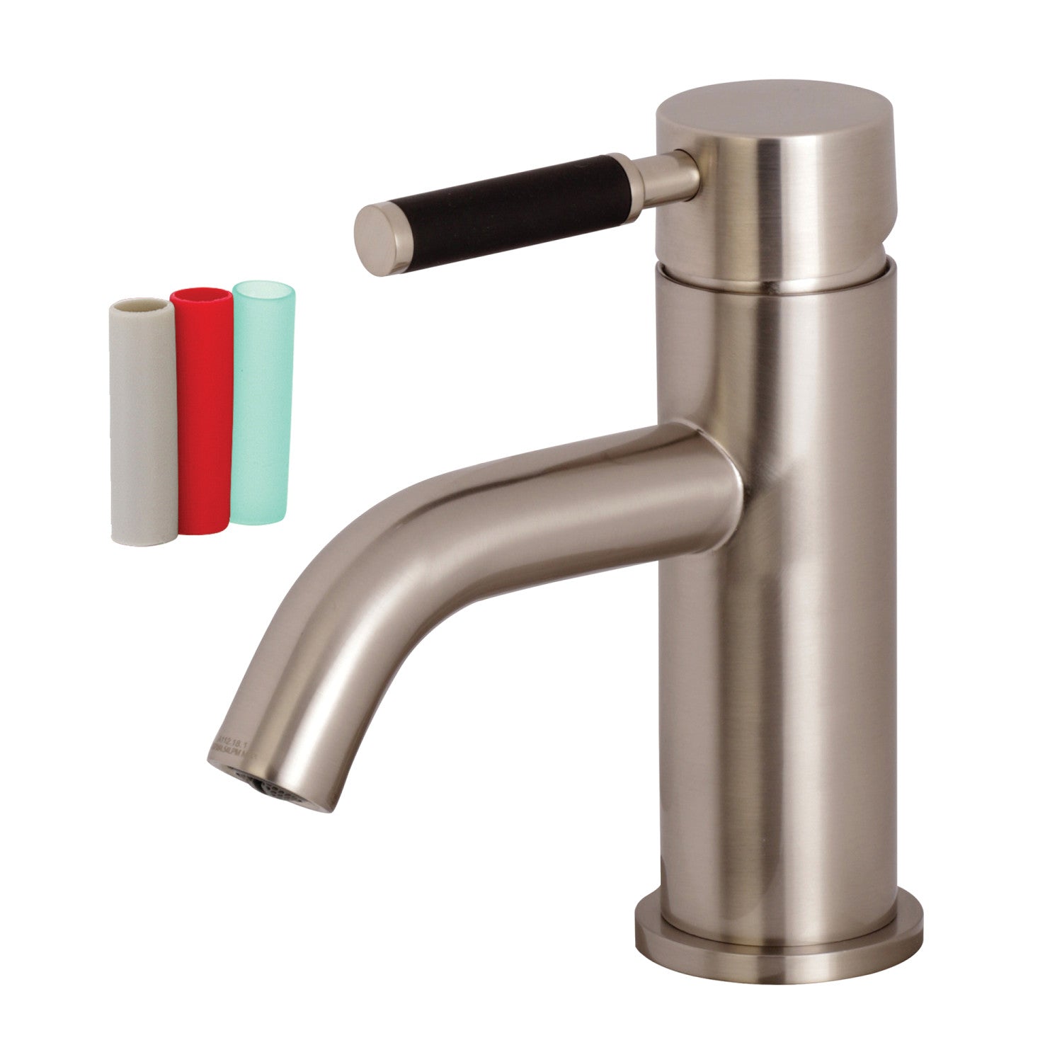 Kingston Sona LS8228DKL - Kaiser One-Handle 1-Hole Bathroom Faucet with Push Pop-Up Drain, Brushed Nickel — image 1