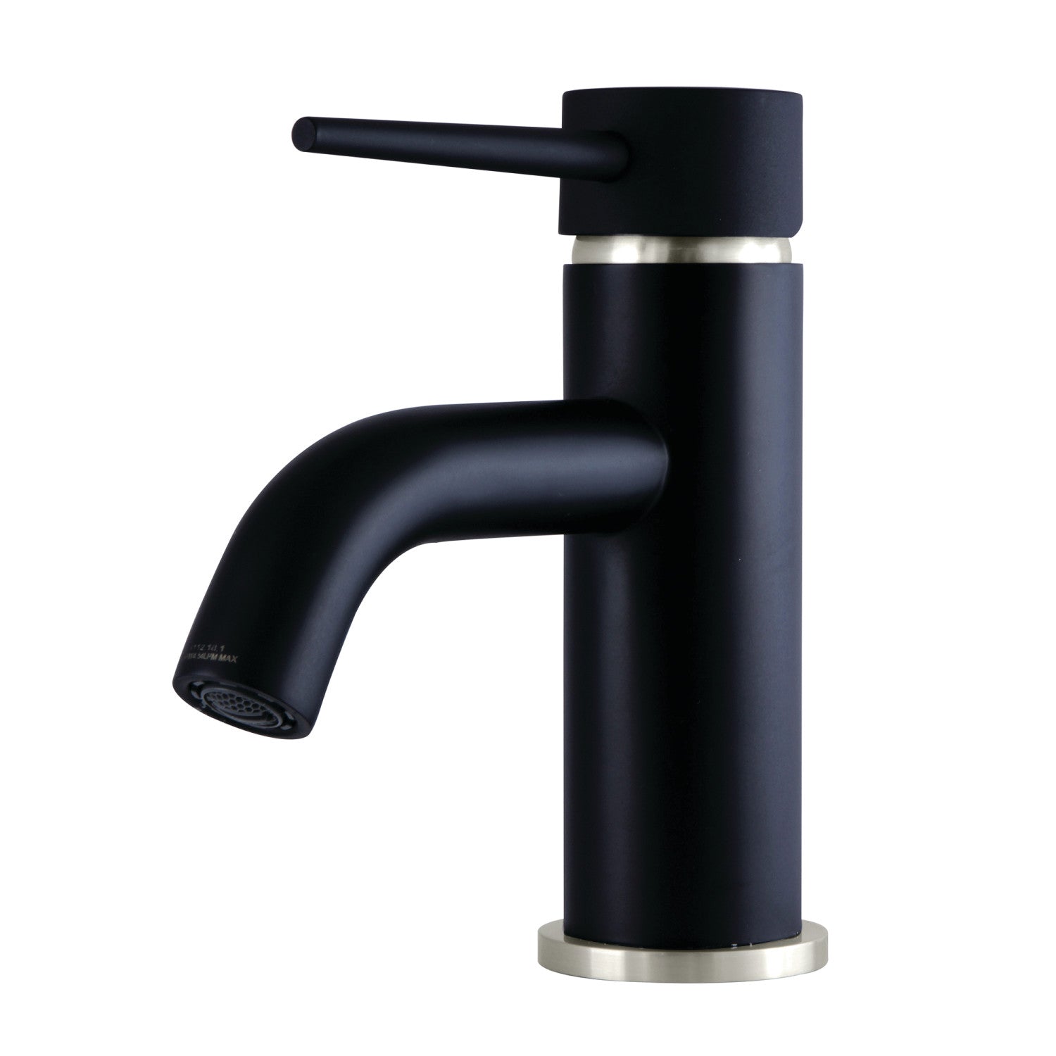 Kingston Sona LS8229NYL - New York One-Handle 1-Hole Bathroom Faucet with Push Pop-Up Drain, Matte Black/Brushed Nickel