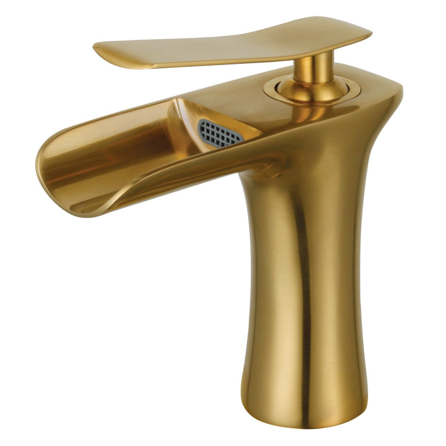 Kingston Sona LS8423QLL - Executive One-Handle 1-Hole Bathroom Faucet with Push Pop-Up Drain, Brushed Brass