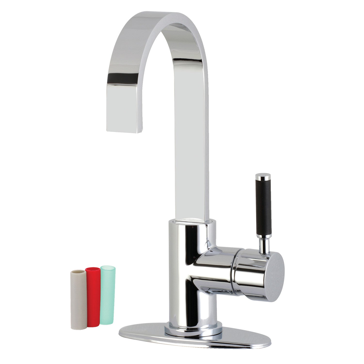 Kingston Sona LS8611DKL - Kaiser One-Handle 1-Hole Deck Mount Bar Faucet, Polished Chrome
