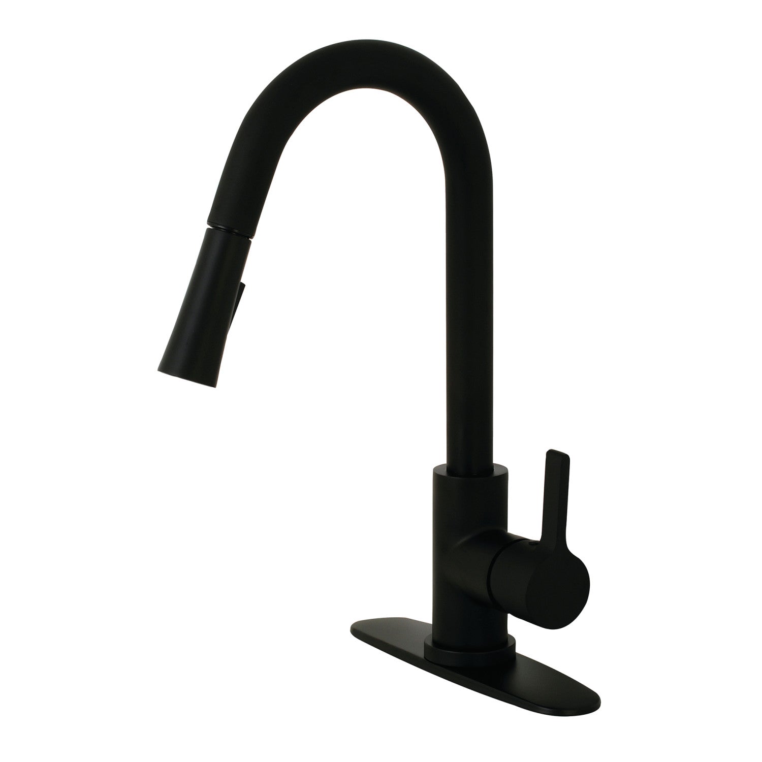 Kingston Sona LS8680CTL - Continental Single-Handle Pull-Down Kitchen Faucet, Matte Black