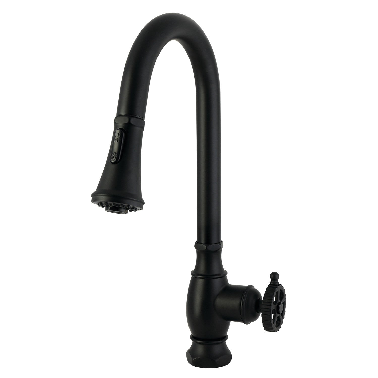 Kingston Fuller LS8690CG Single-Handle Pull-Down Kitchen Faucet, Matte Black