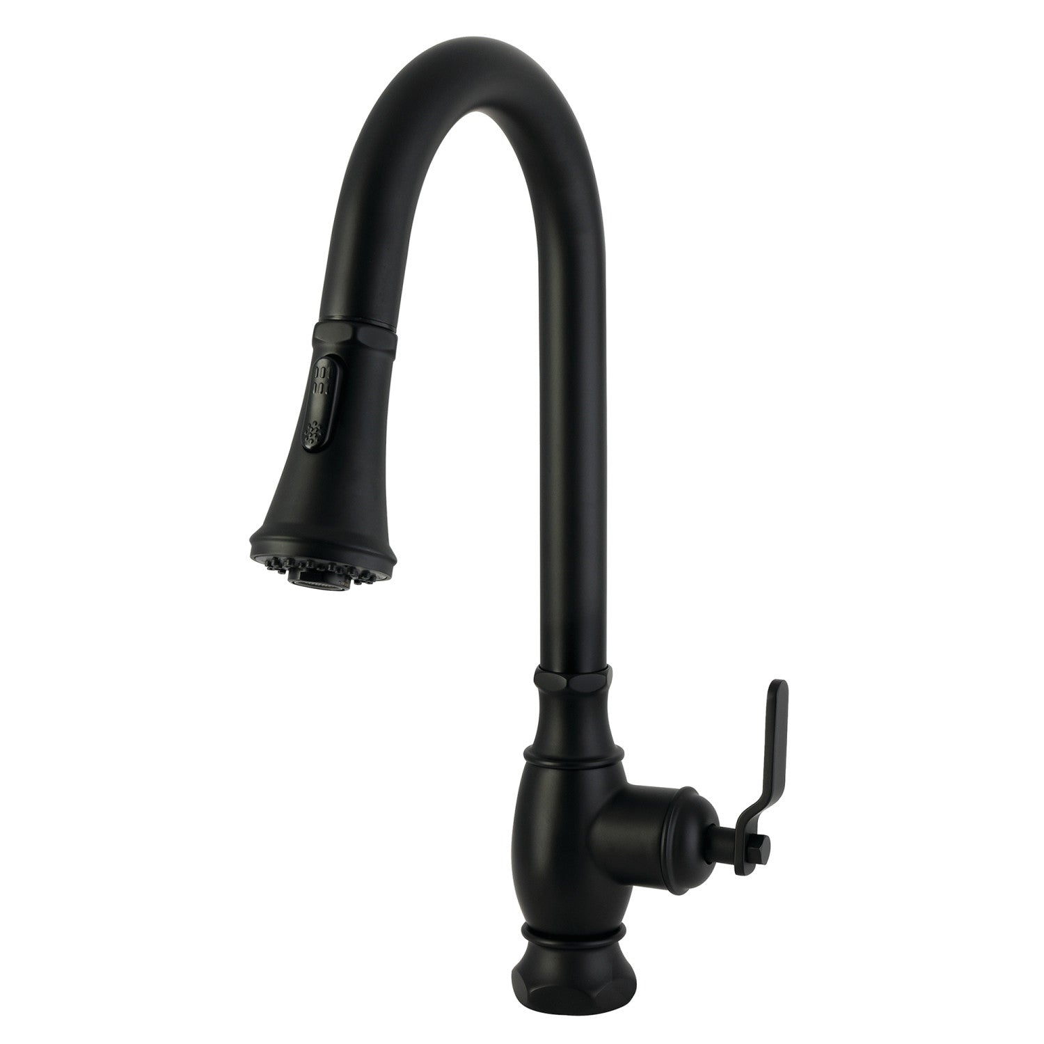 Kingston Whitaker LS8690KL Single-Handle Pull-Down Kitchen Faucet, Matte Black