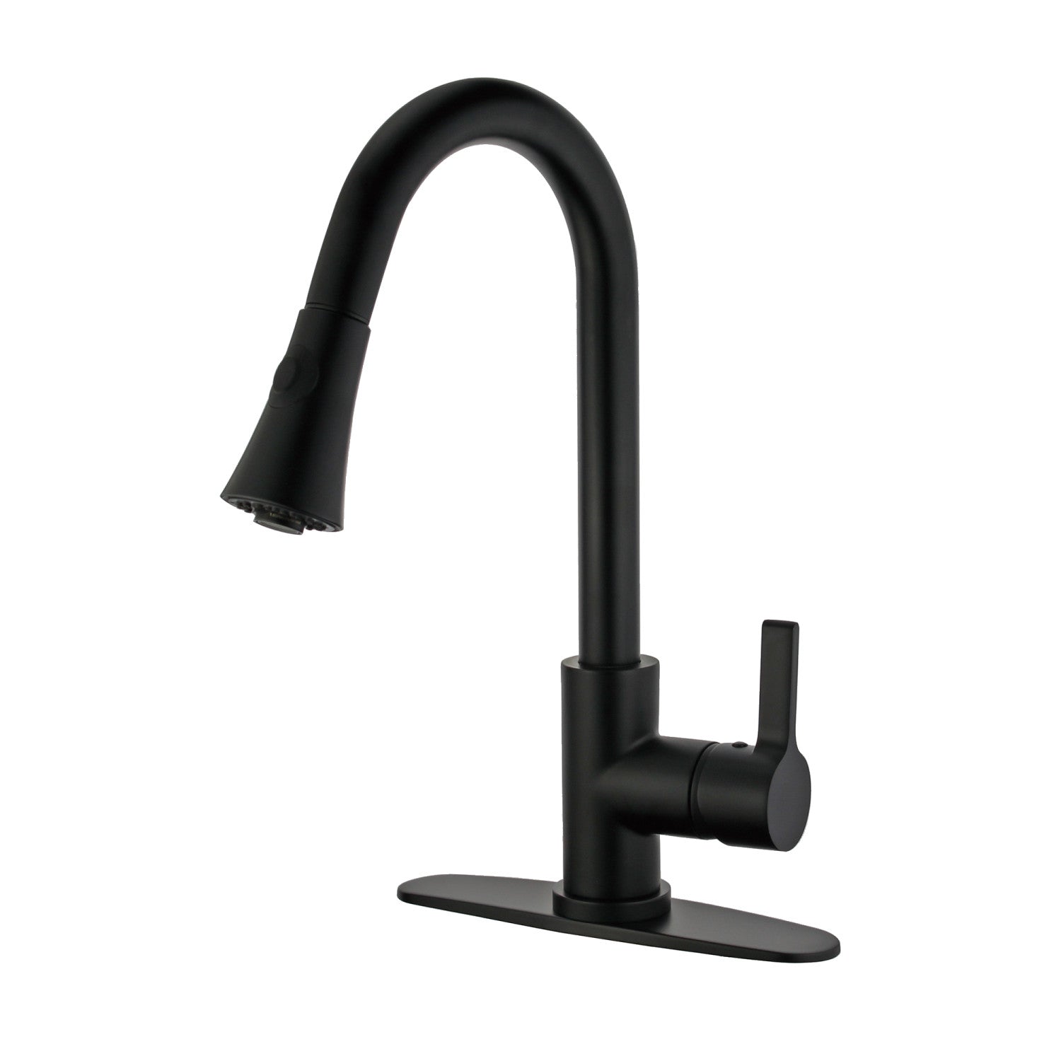 Kingston Tulare LS8720CTL - Continental Single-Handle Pull-Down Kitchen Faucet, Matte Black