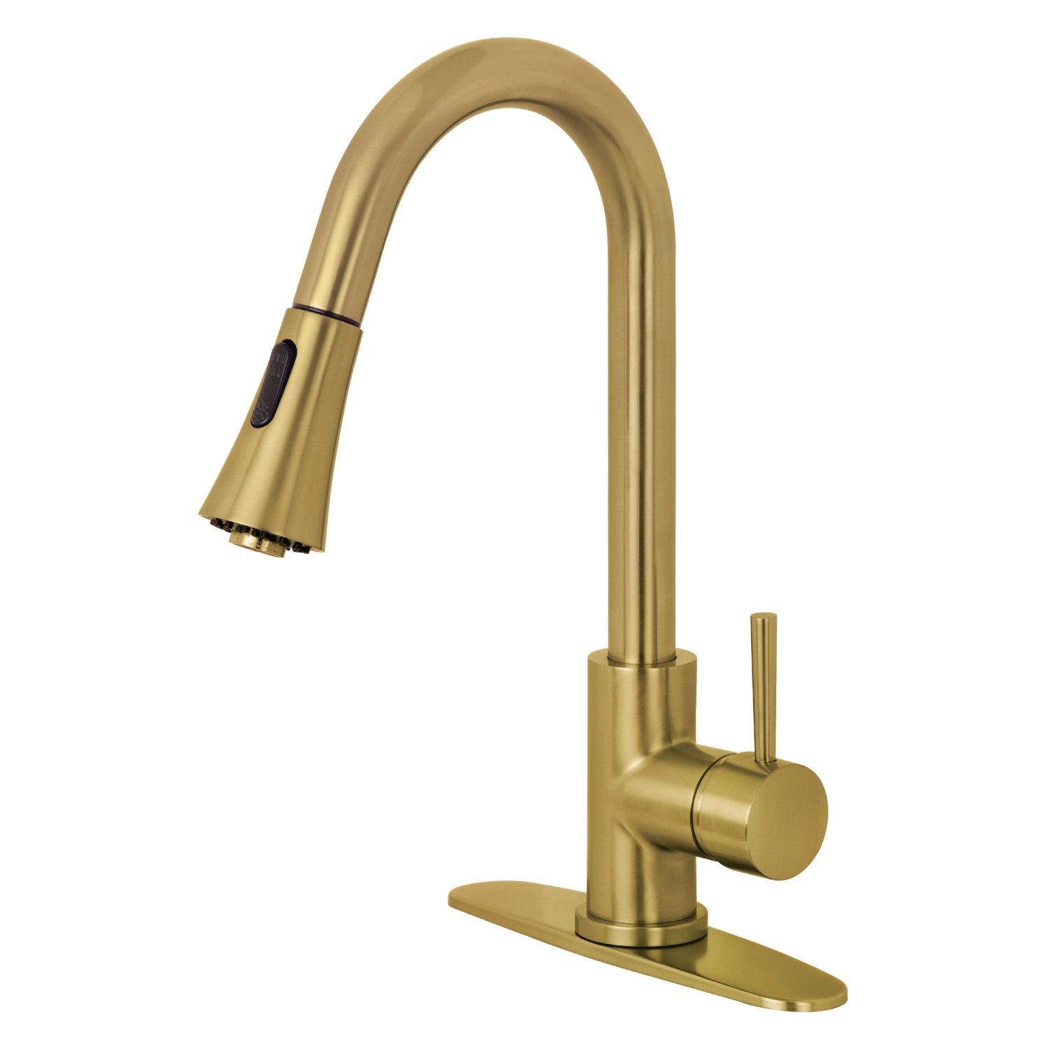 Kingston Tulare LS8723DL - Concord Single-Handle Pull-Down Kitchen Faucet, Brushed Brass