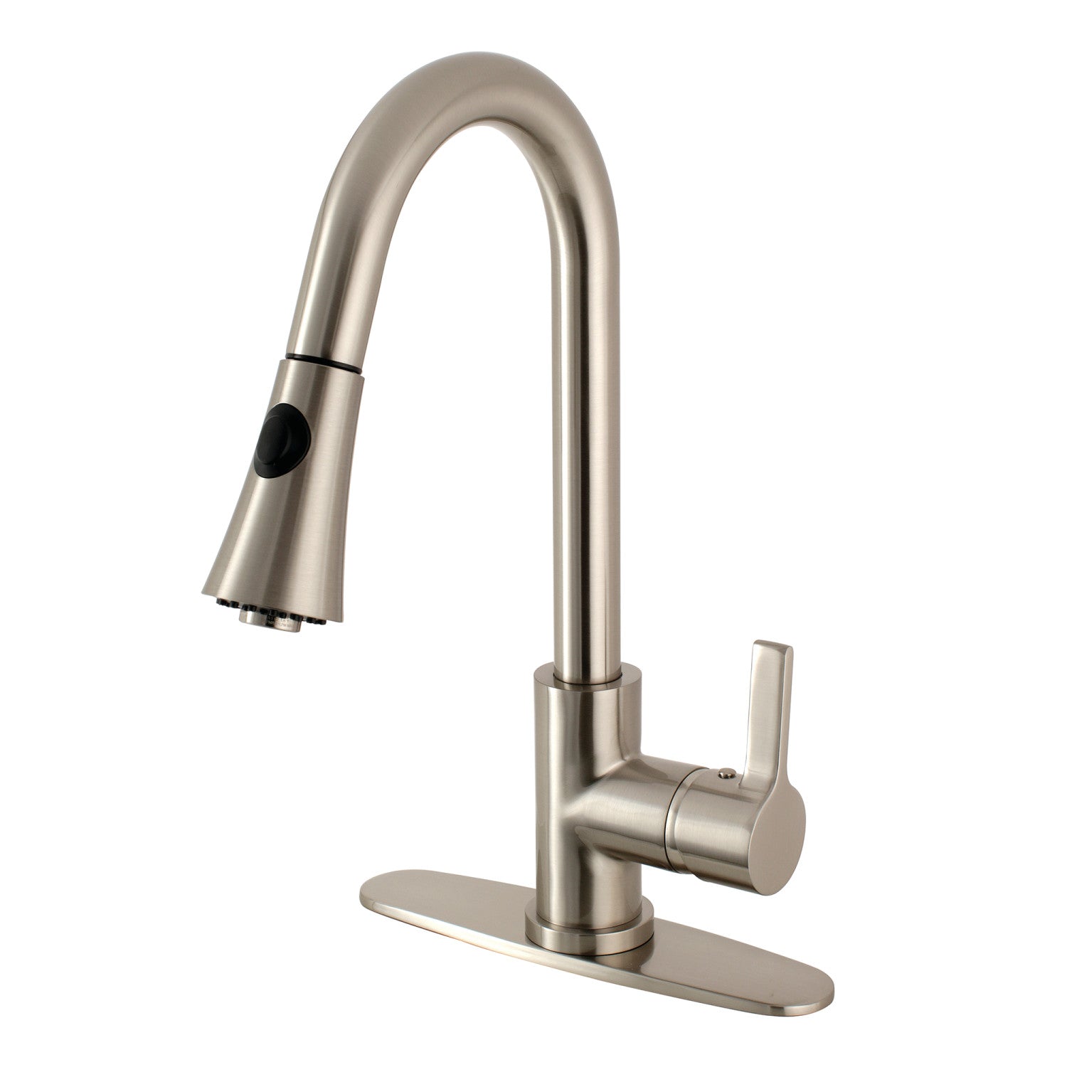 Kingston Tulare LS8728CTL - Continental Single-Handle Pull-Down Kitchen Faucet, Brushed Nickel