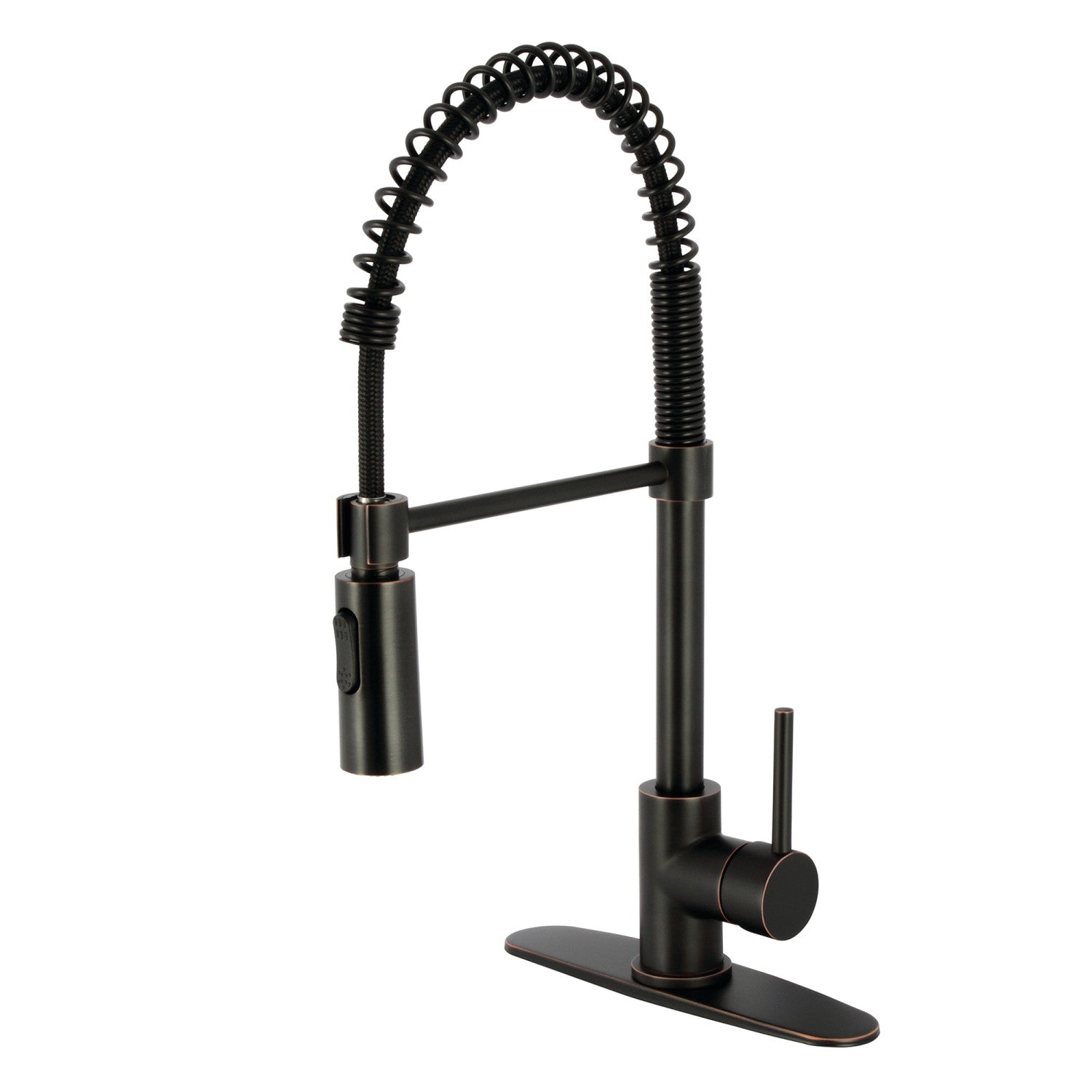 Kingston Sona LS8776DL - Concord Single-Handle 1-Hole Deck Mount Pre-Rinse Kitchen Faucet, Naples Bronze