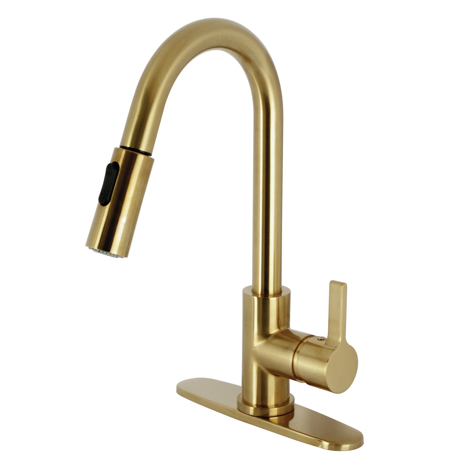 Kingston Sona LS8783CTL - Continental Single-Handle Pull-Down Kitchen Faucet, Brushed Brass