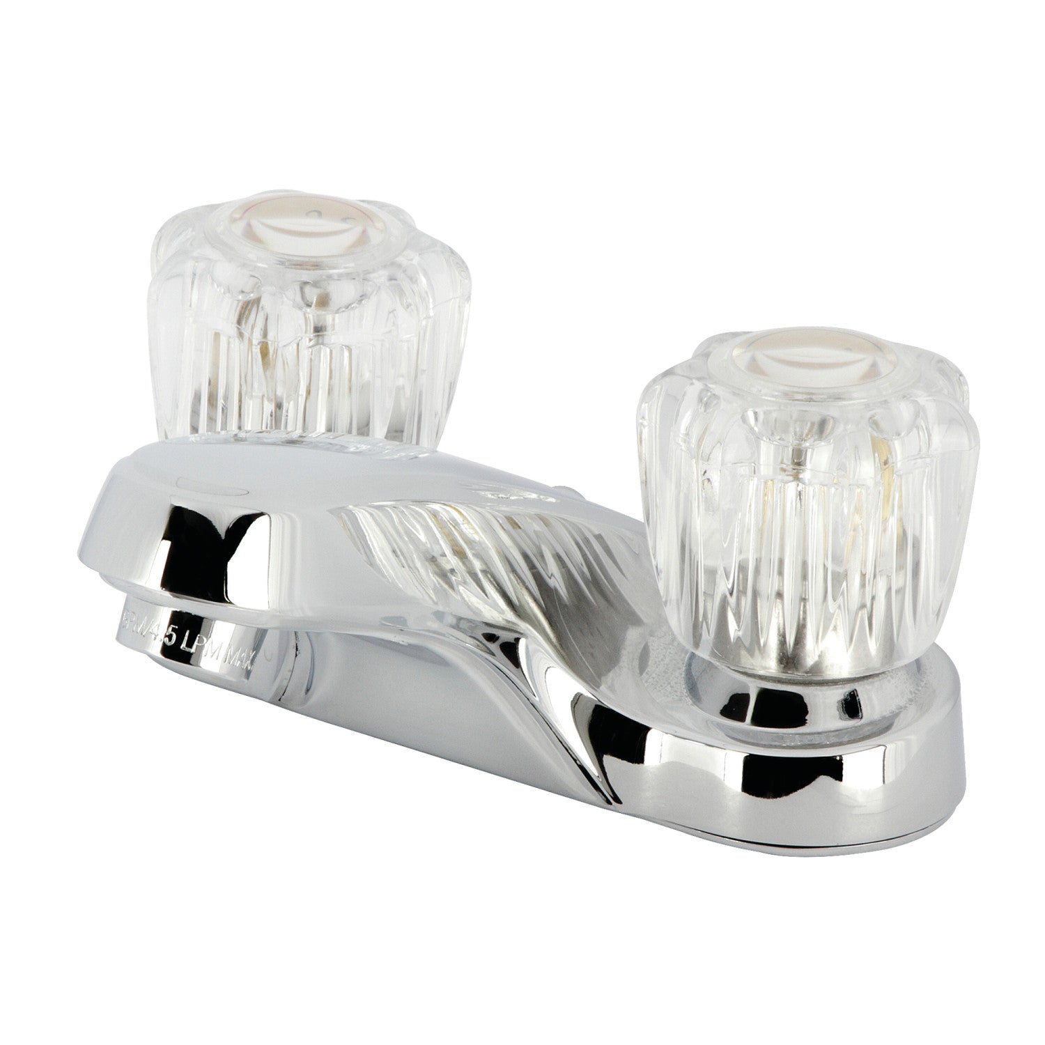 Kingston ZKB161LP Double-Handle 3-Hole Deck Mount 4-Inch Centerset Bathroom Faucet, Polished Chrome