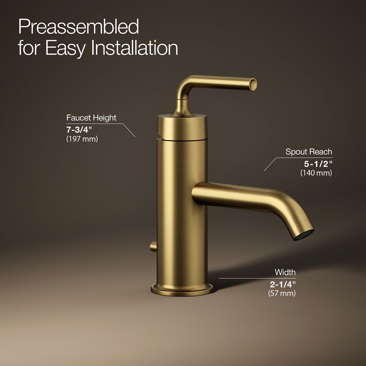 Purist® Single-handle bathroom sink faucet with Straight Lever handle, 1.2 gpm — thumbnail 3