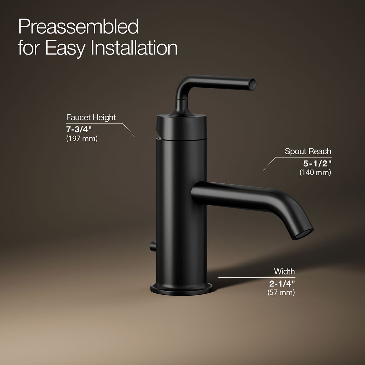 Purist® Single-handle bathroom sink faucet with Straight Lever handle, 1.2 gpm — thumbnail 3