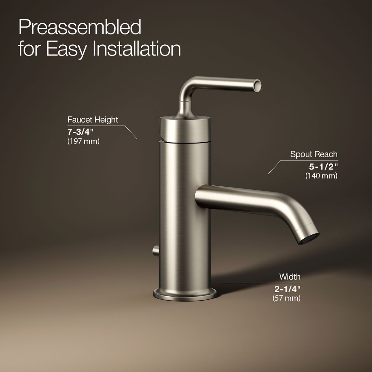 Purist® Single-handle bathroom sink faucet with Straight Lever handle, 1.2 gpm — thumbnail 3