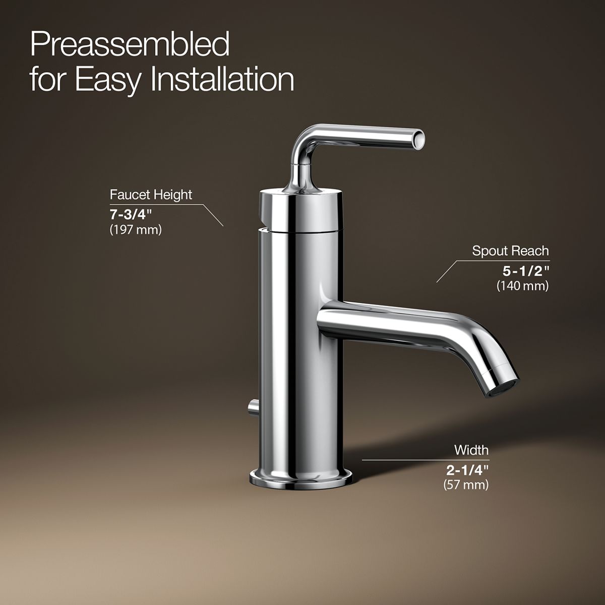 Purist® Single-handle bathroom sink faucet with Straight Lever handle, 1.2 gpm — thumbnail 3
