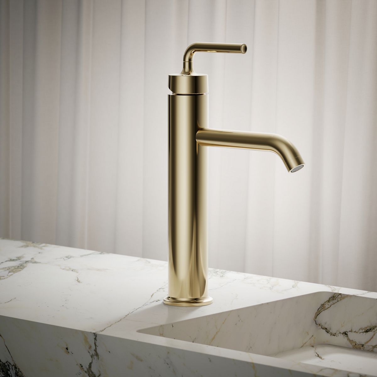 Purist® Tall single-handle bathroom sink faucet with Lever handle, 1.2 gpm — thumbnail 2