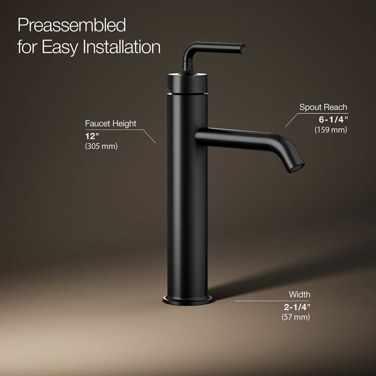 Purist® Tall single-handle bathroom sink faucet with Lever handle, 1.2 gpm — thumbnail 3