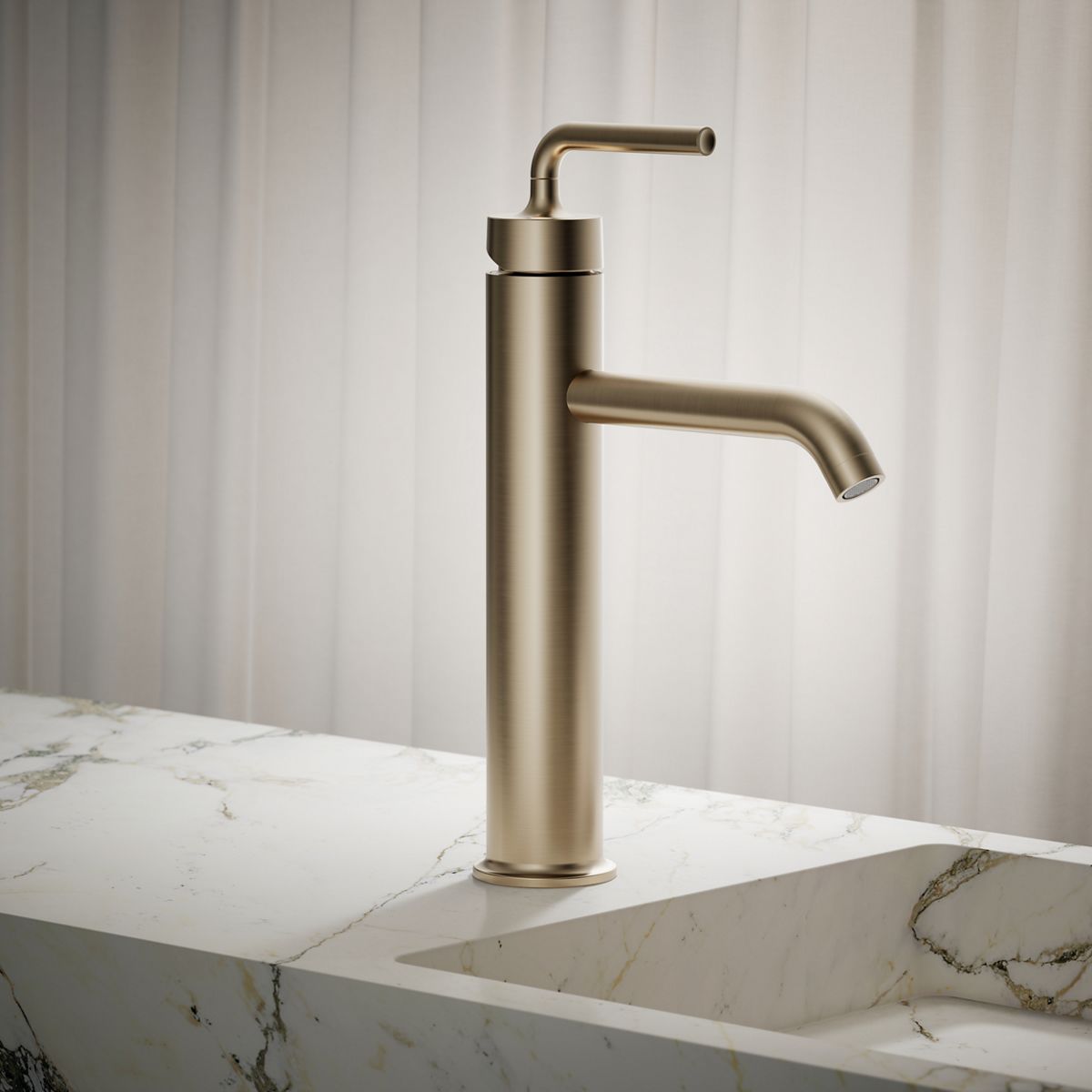 Purist® Tall single-handle bathroom sink faucet with Lever handle, 1.2 gpm — thumbnail 2