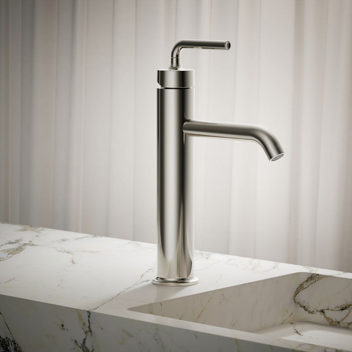 Purist® Tall single-handle bathroom sink faucet with Lever handle, 1.2 gpm — thumbnail 2