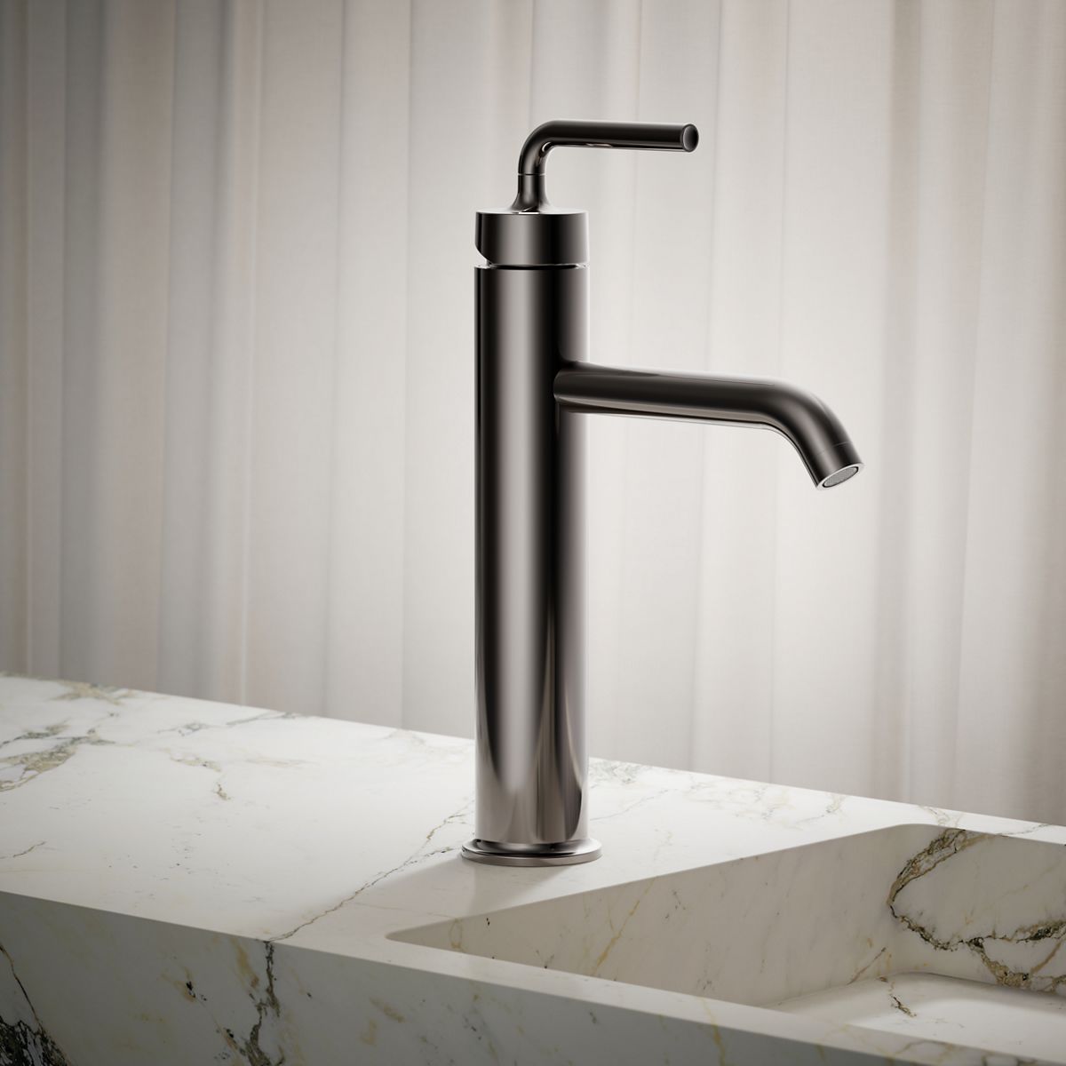 Purist® Tall single-handle bathroom sink faucet with Lever handle, 1.2 gpm — thumbnail 2