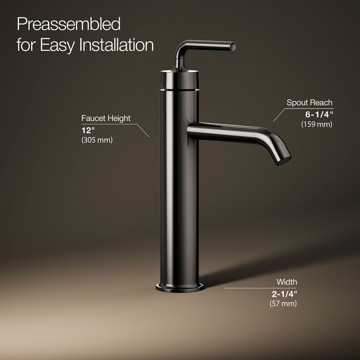 Purist® Tall single-handle bathroom sink faucet with Lever handle, 1.2 gpm — thumbnail 3