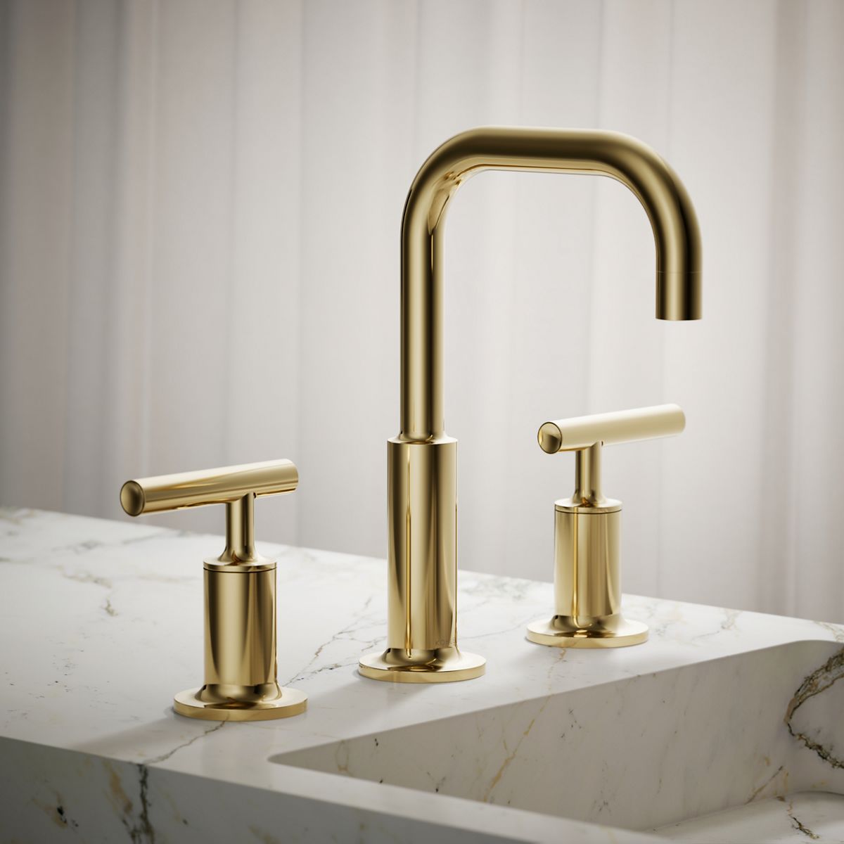 Purist® Widespread bathroom sink faucet with Lever handles, 1.2 gpm — thumbnail 2