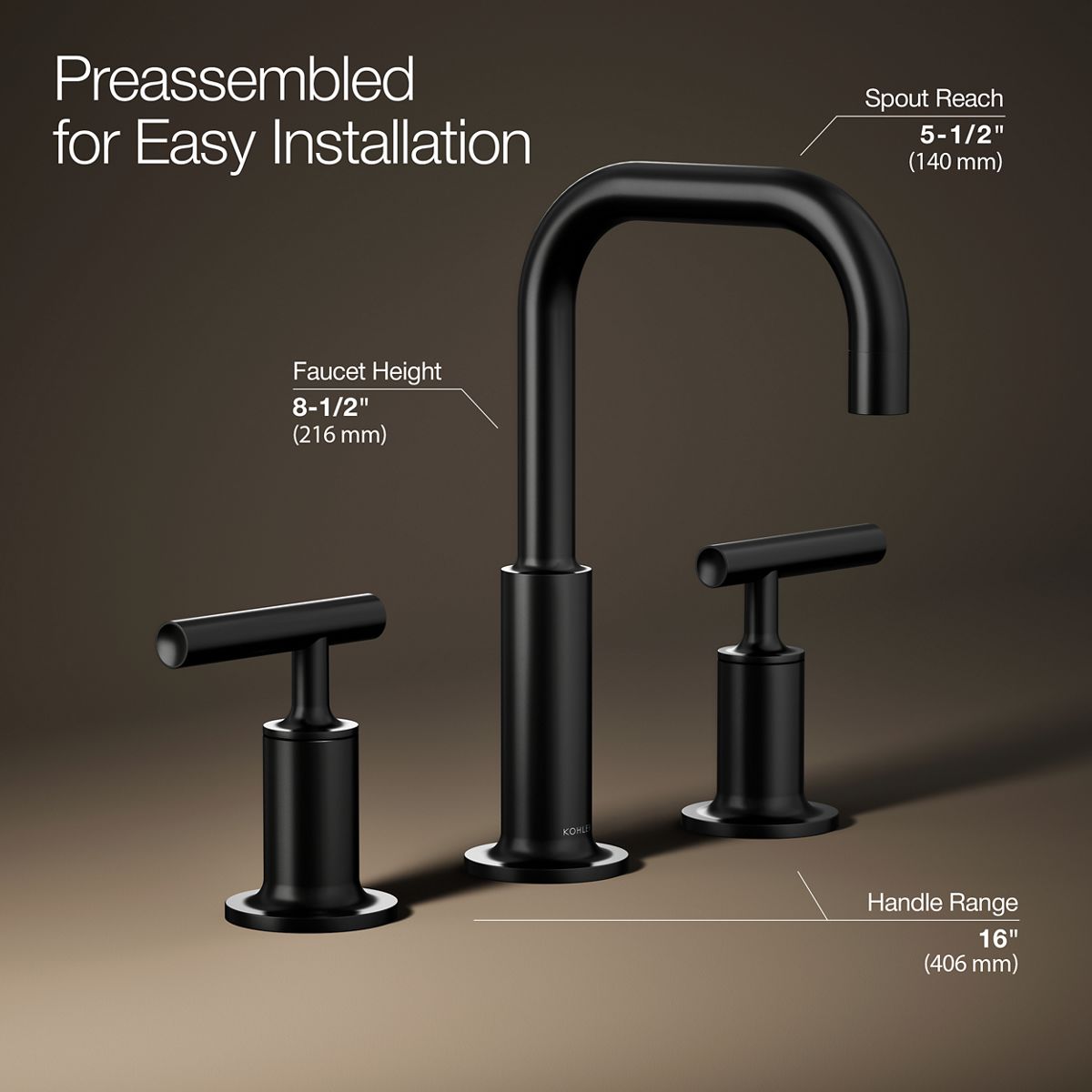 Purist® Widespread bathroom sink faucet with Lever handles, 1.2 gpm — thumbnail 3