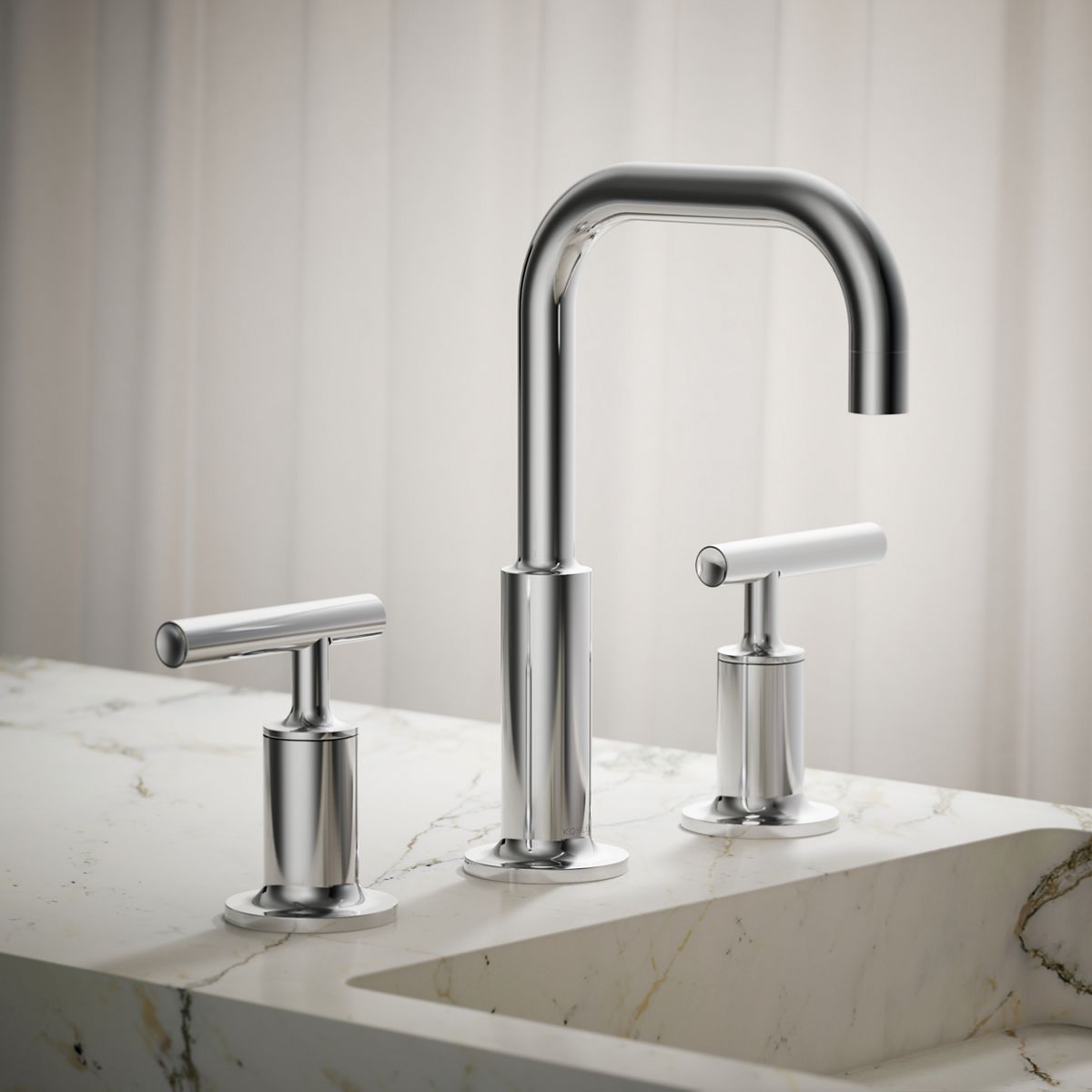 Purist® Widespread bathroom sink faucet with Lever handles, 1.2 gpm — thumbnail 2