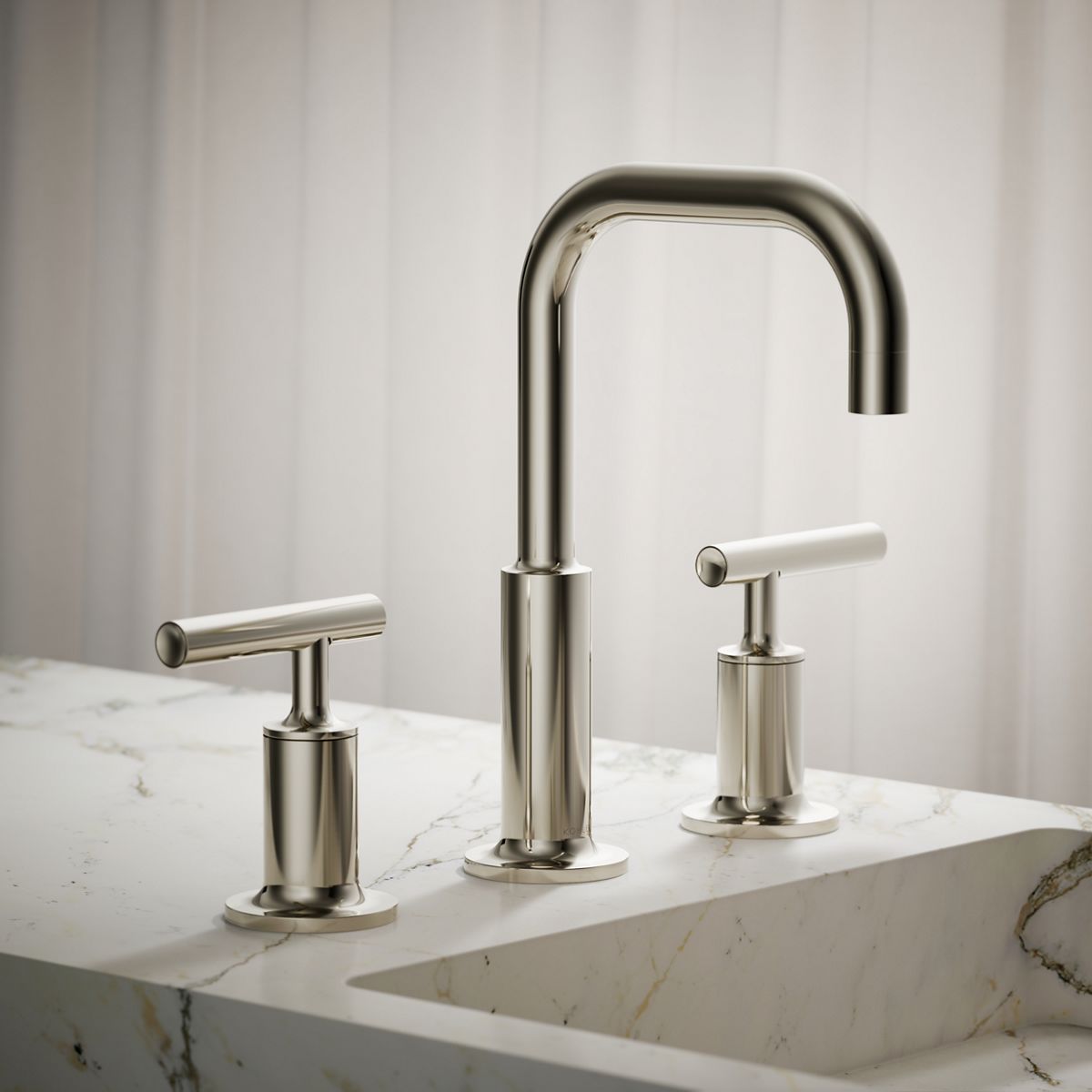 Purist® Widespread bathroom sink faucet with Lever handles, 1.2 gpm — thumbnail 2