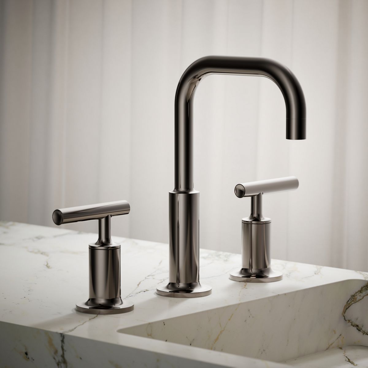 Purist® Widespread bathroom sink faucet with Lever handles, 1.2 gpm — thumbnail 2